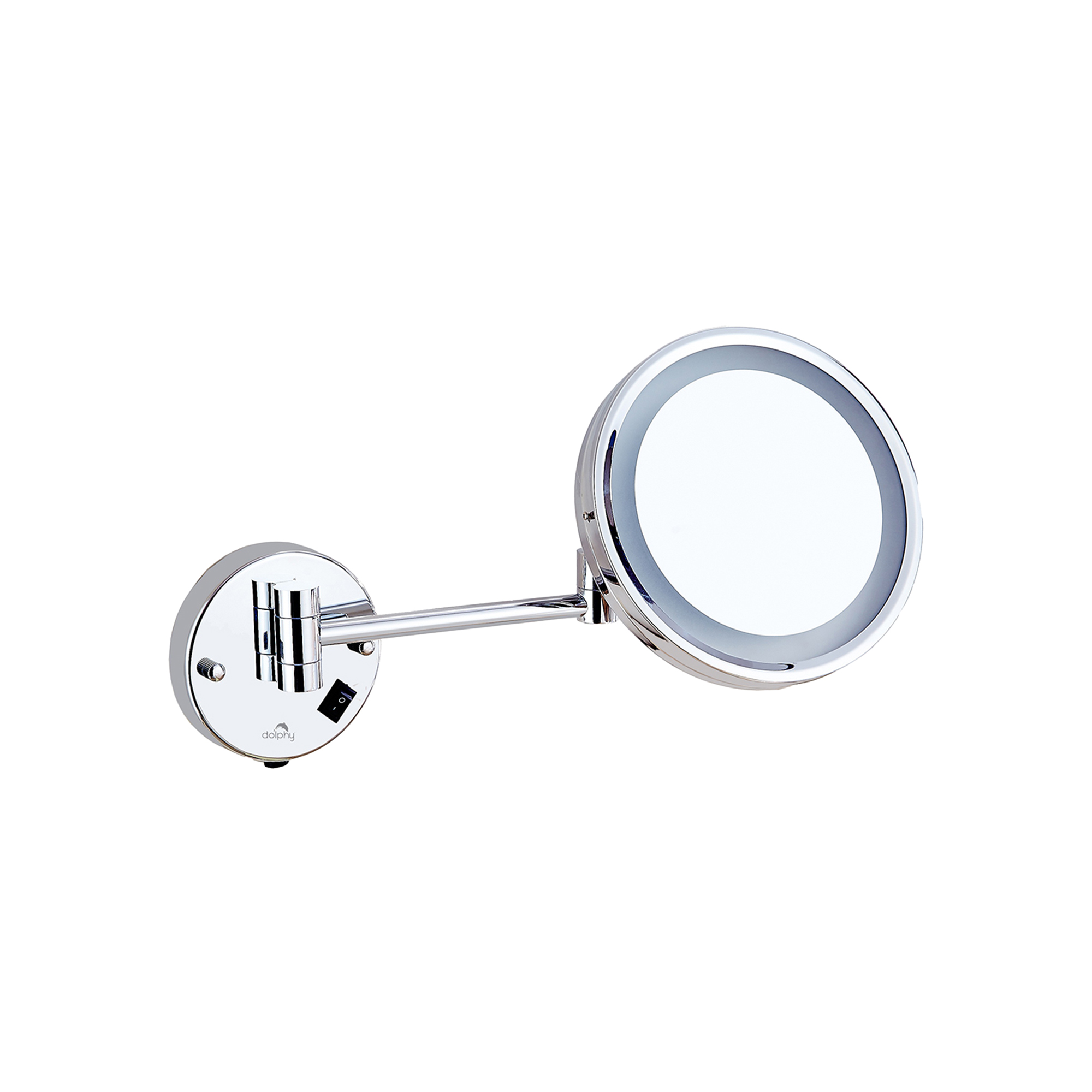 Wall-Mounted Magnifying Mirror with LED Light