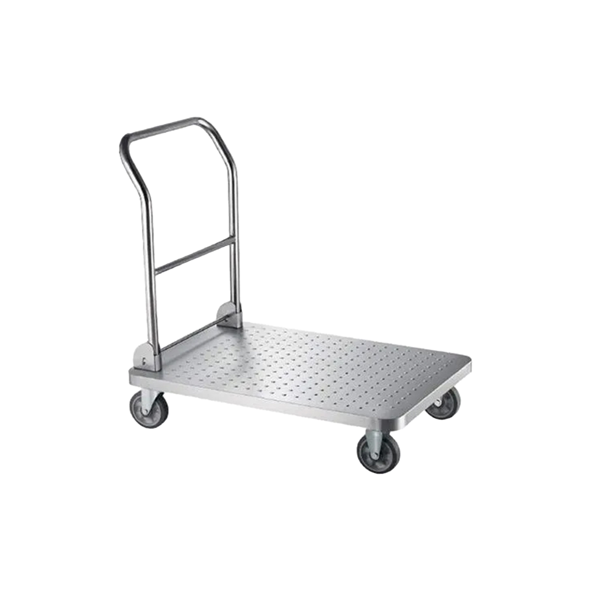 Stainless-Steel Flat Handcart, Foldable Platform Trolley