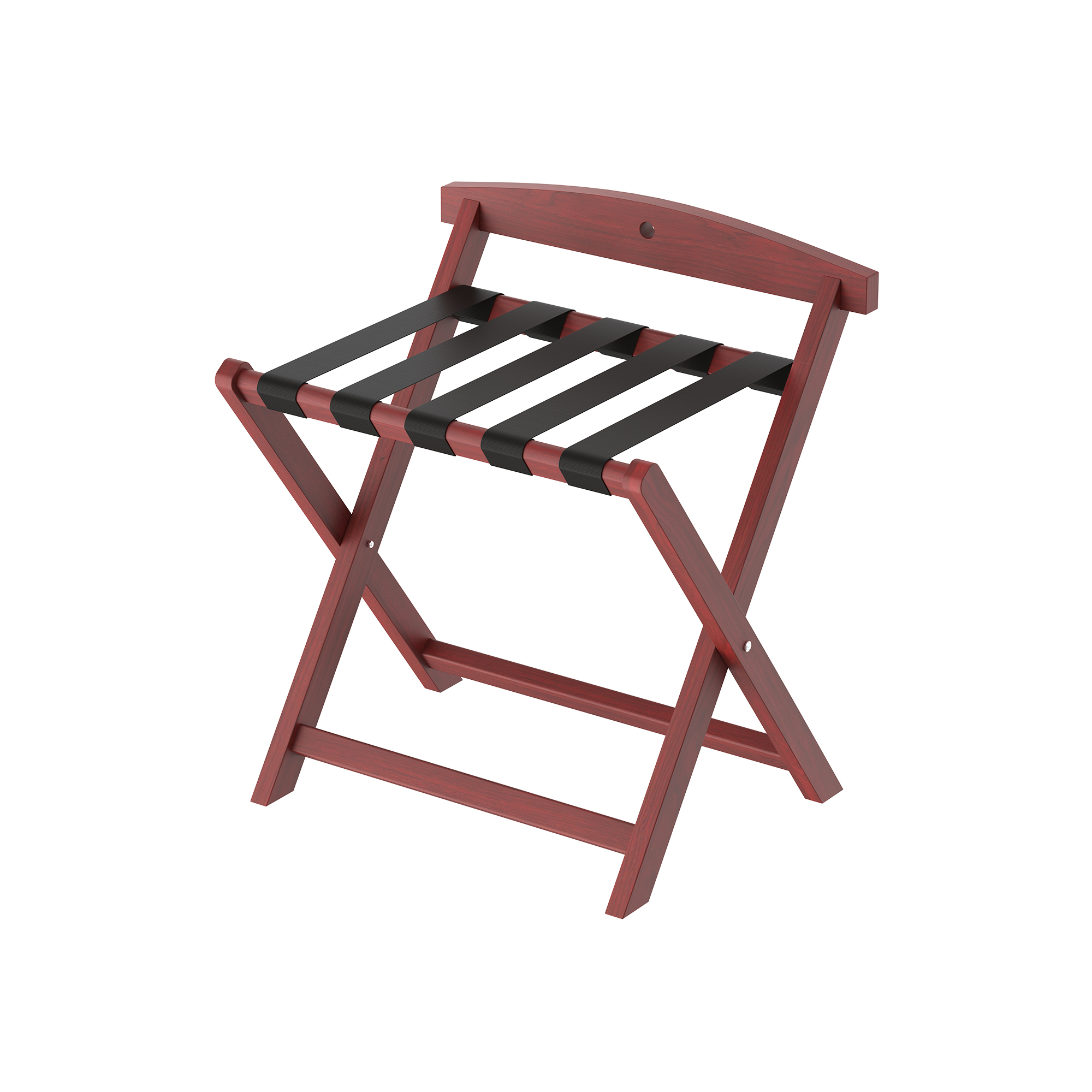 Brown Oak-Wood Luggage Rack