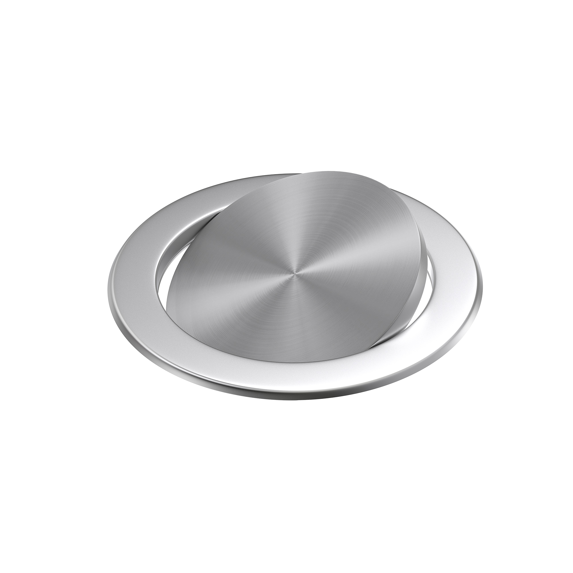 Round-Shape Table-Mount Dustbin-Lid Swing Bin