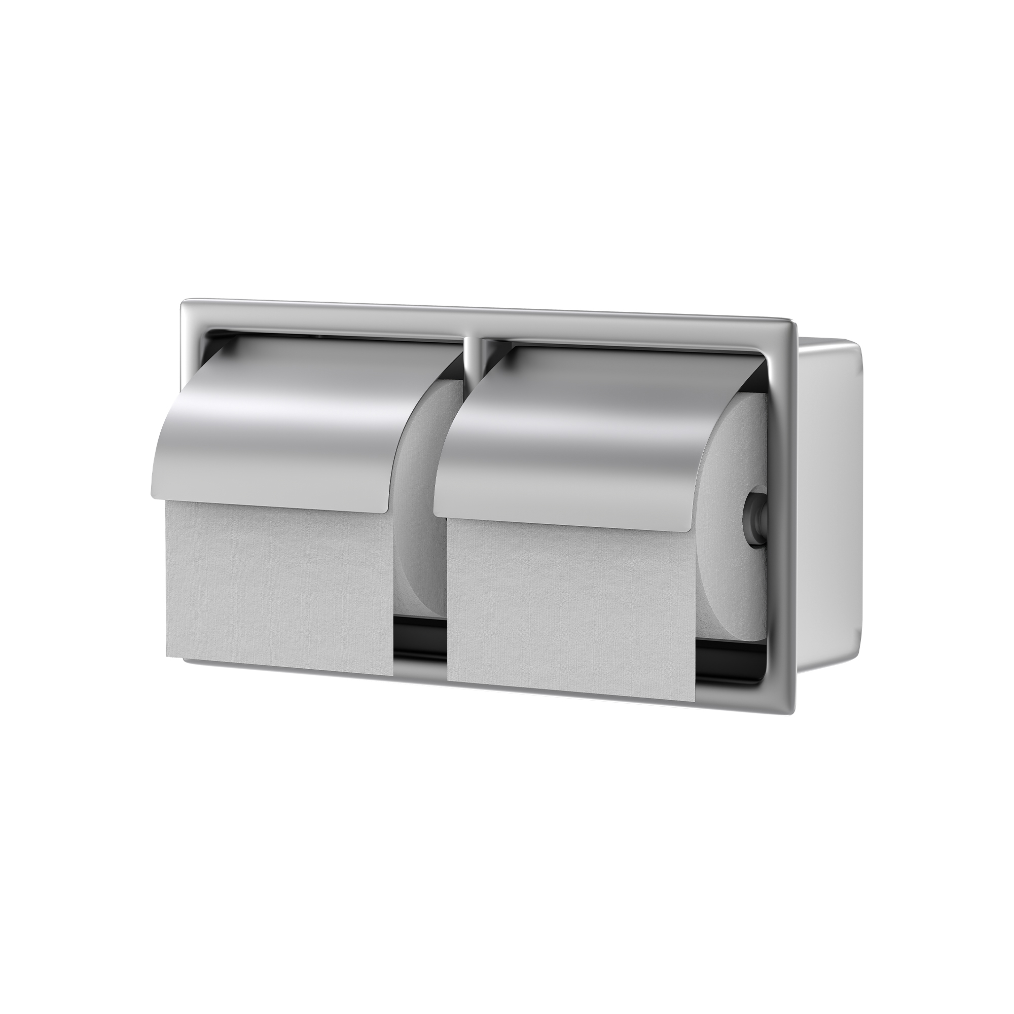 Twin Recessed Toilet Paper Dispenser Holder