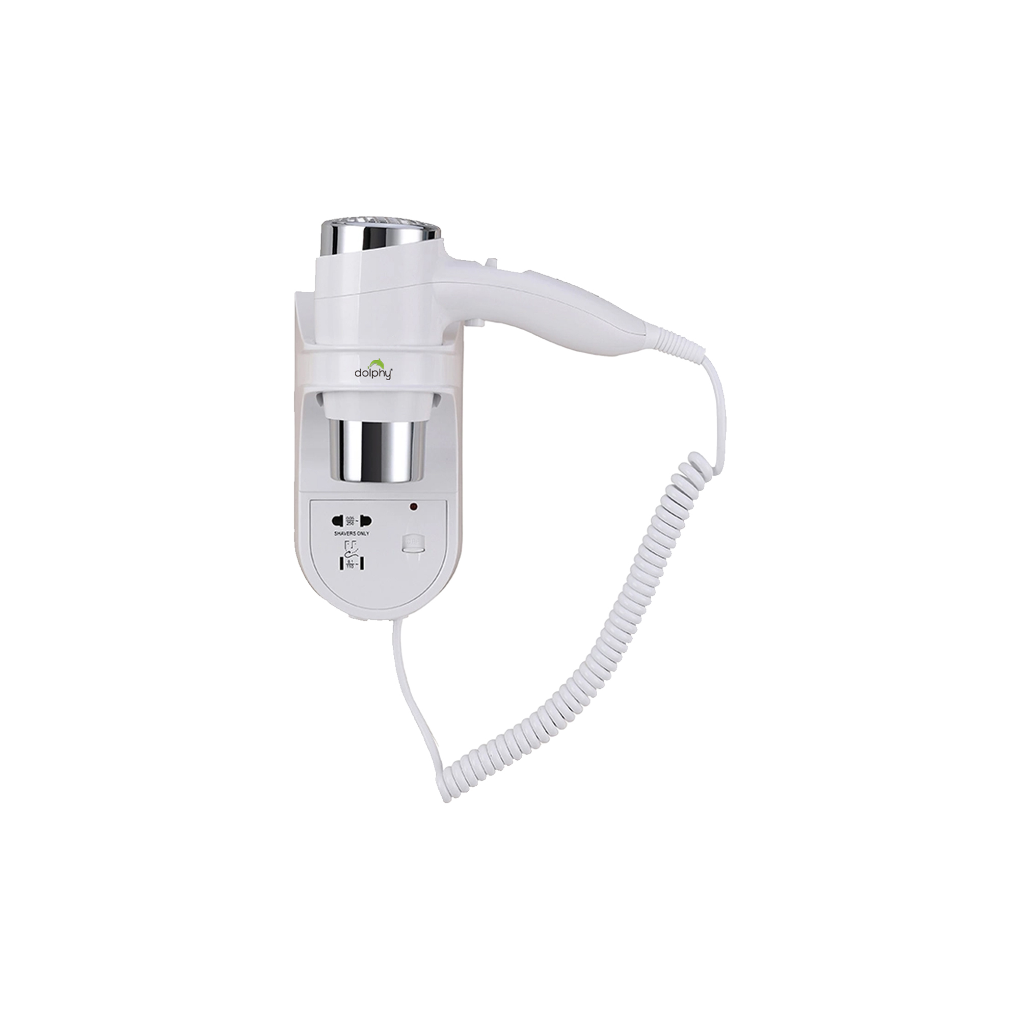 Wall-Mounted Electric Hotel White Hair Dryer