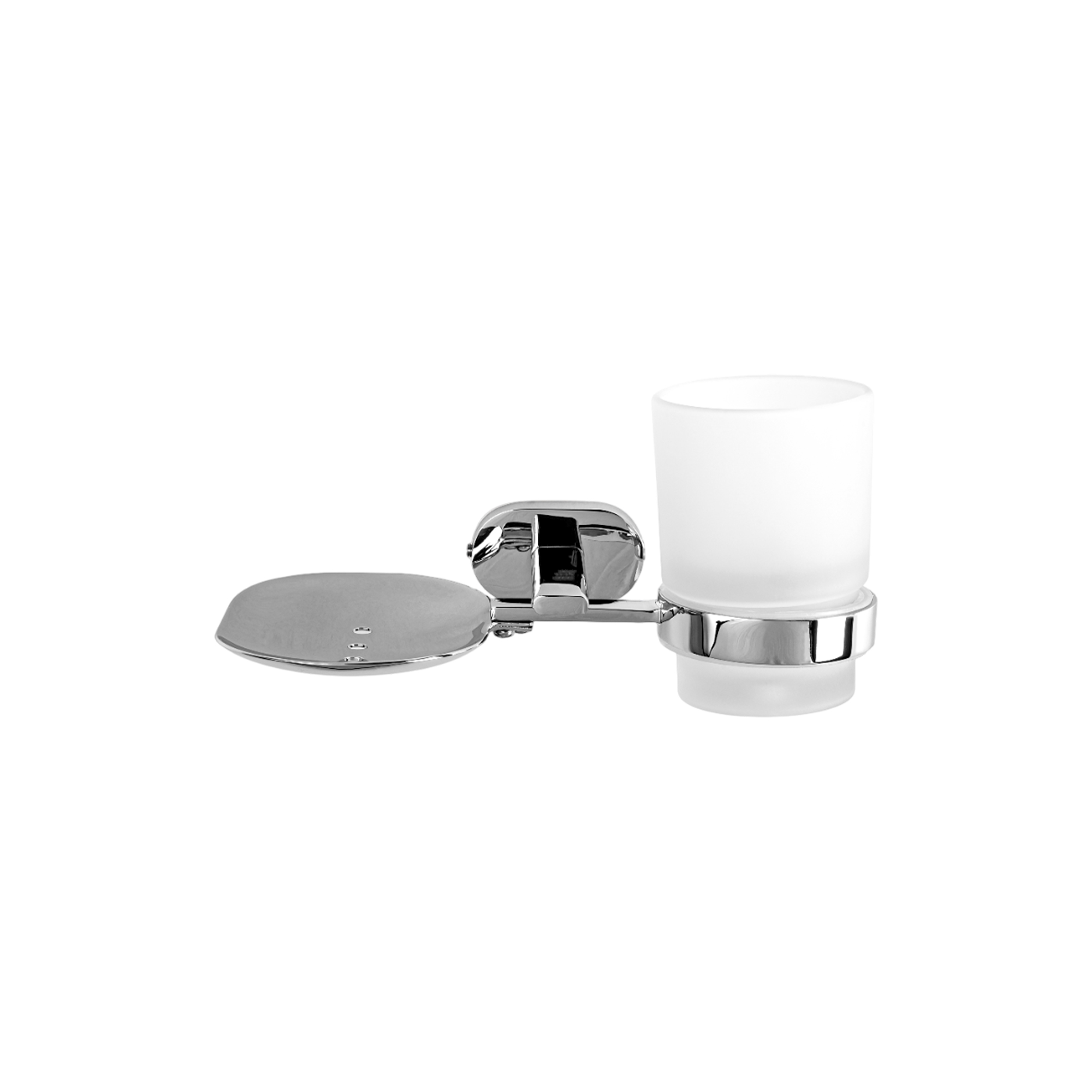 Marvel Silver Soap Dish with Tumbler Holder