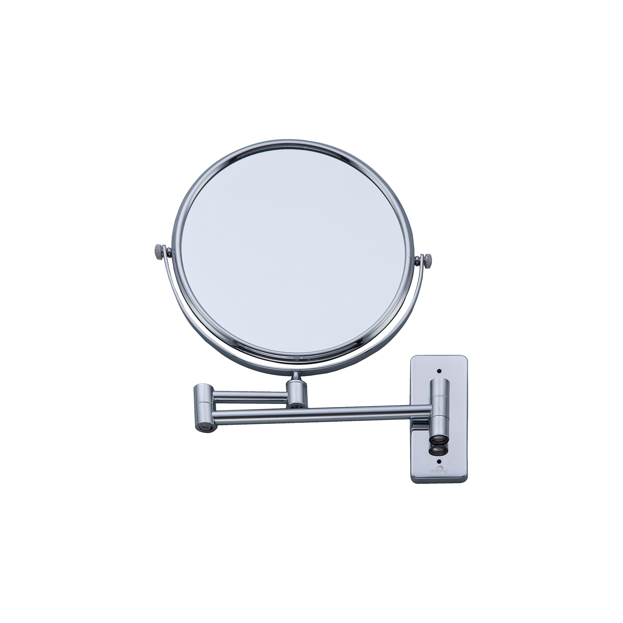 Wall-Mounted Magnifying Mirror with Glossy Finish