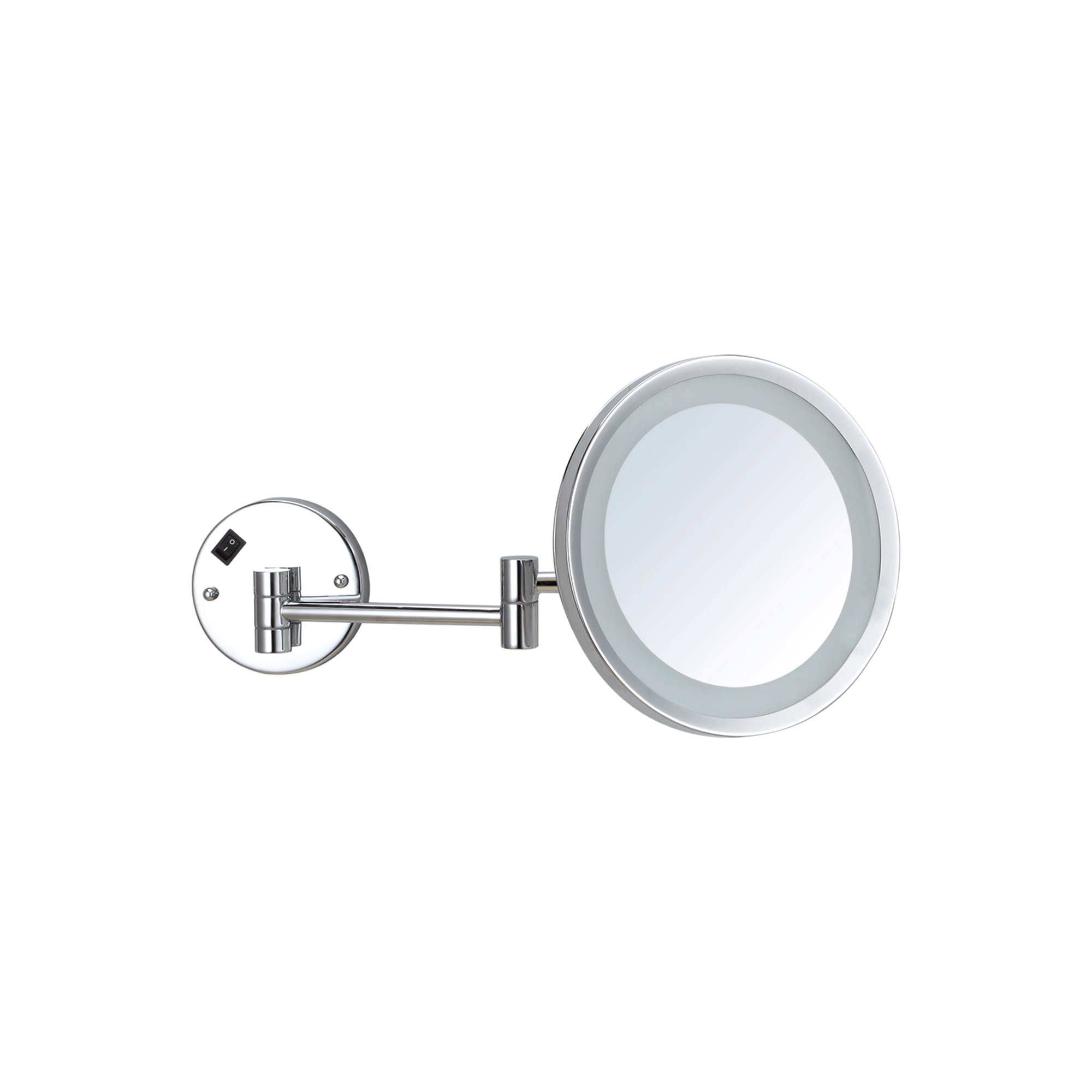 3X Round Wall-Mounted Mirror, 10 Inch