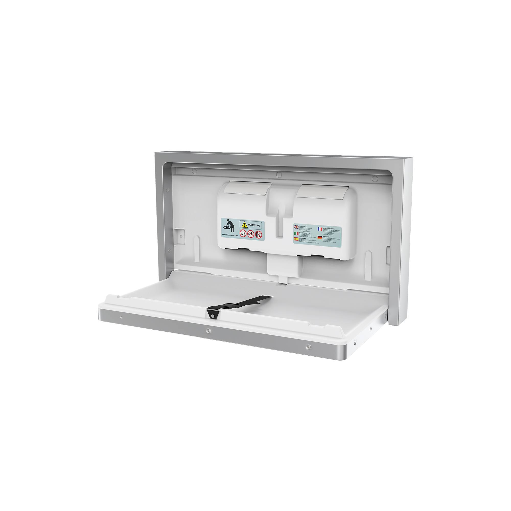 Silver Matt-Finish Baby Changing Station (25kg)