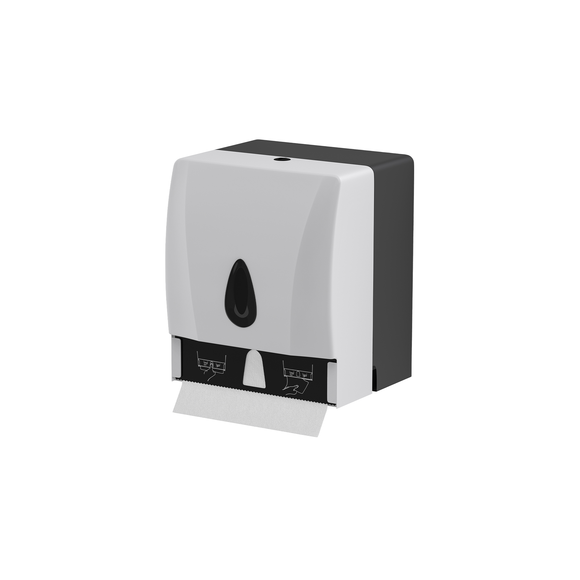 White Paper Dispenser with Window Indicator