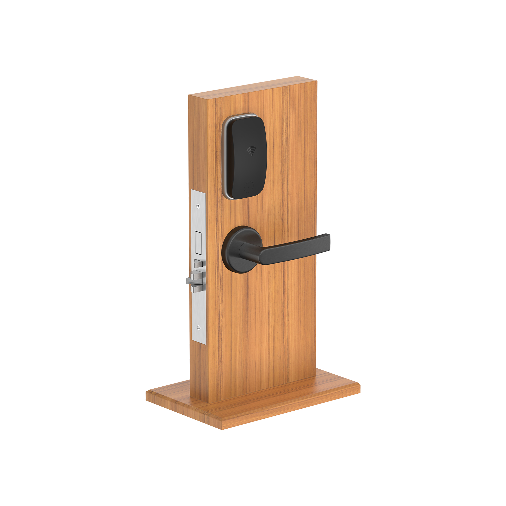 Matt Black RFID Door Lock with Black Handle