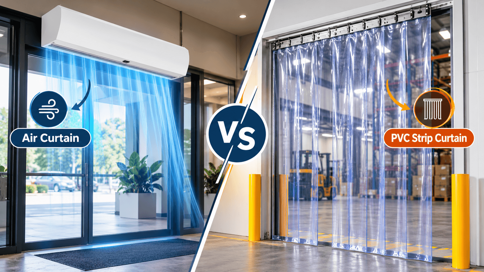 Air Curtains vs PVC Strip Curtains: Which One is Better for Your Facility?