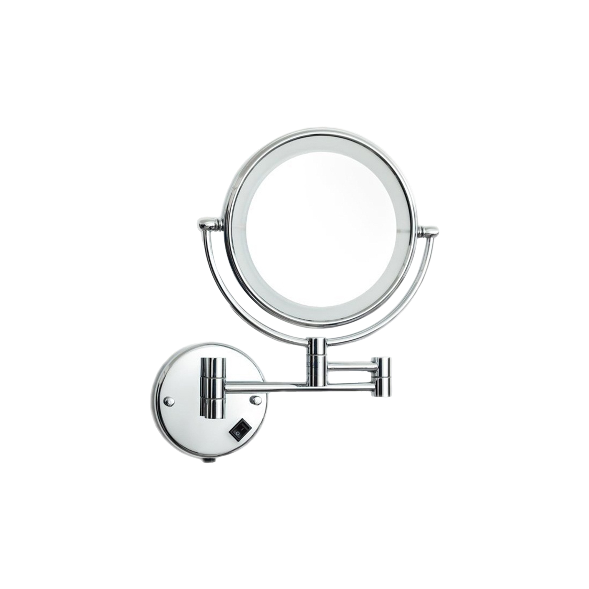 Silver Magnifying Mirror with 5X Magnification