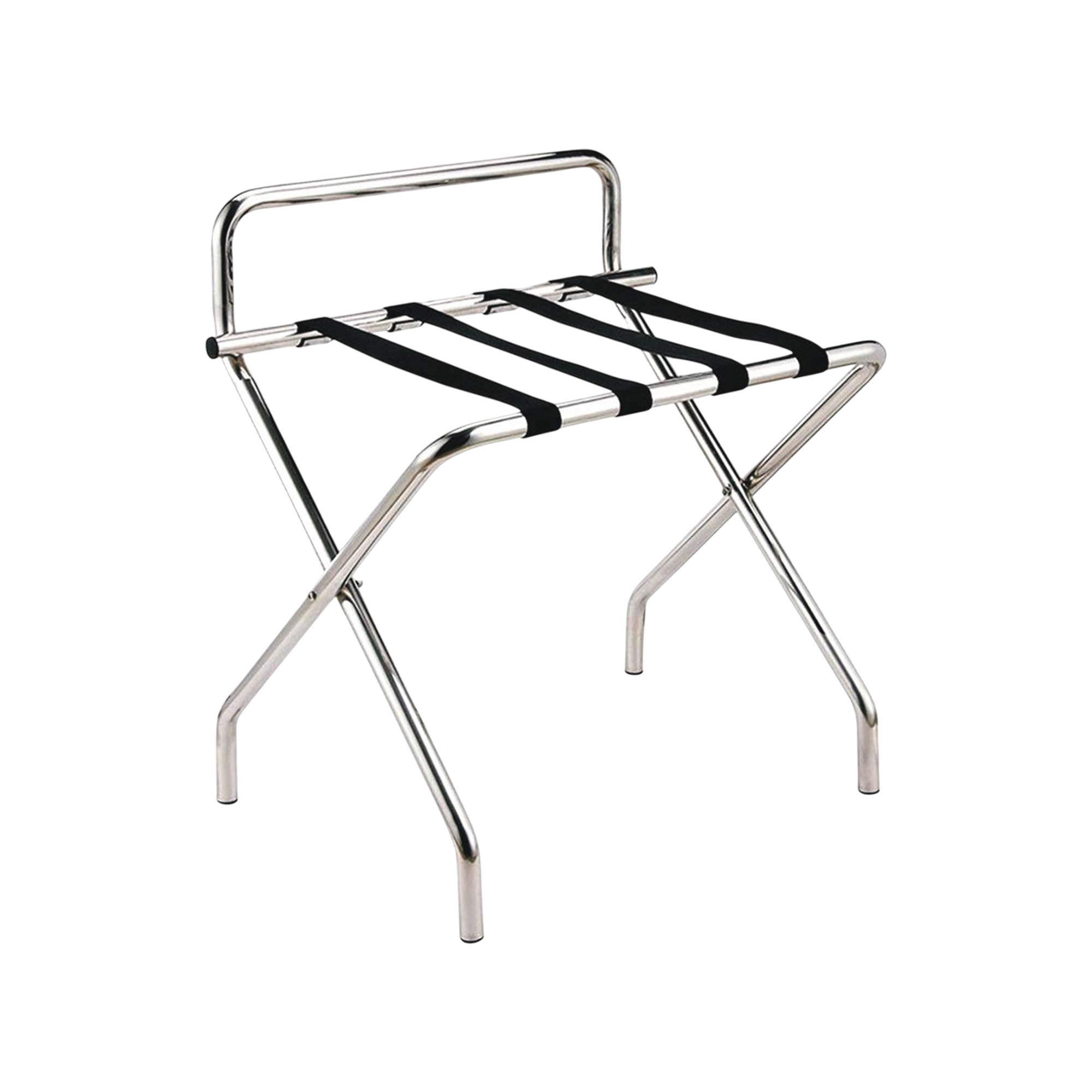 Stainless-Steel Luggage Rack with Nylon Straps