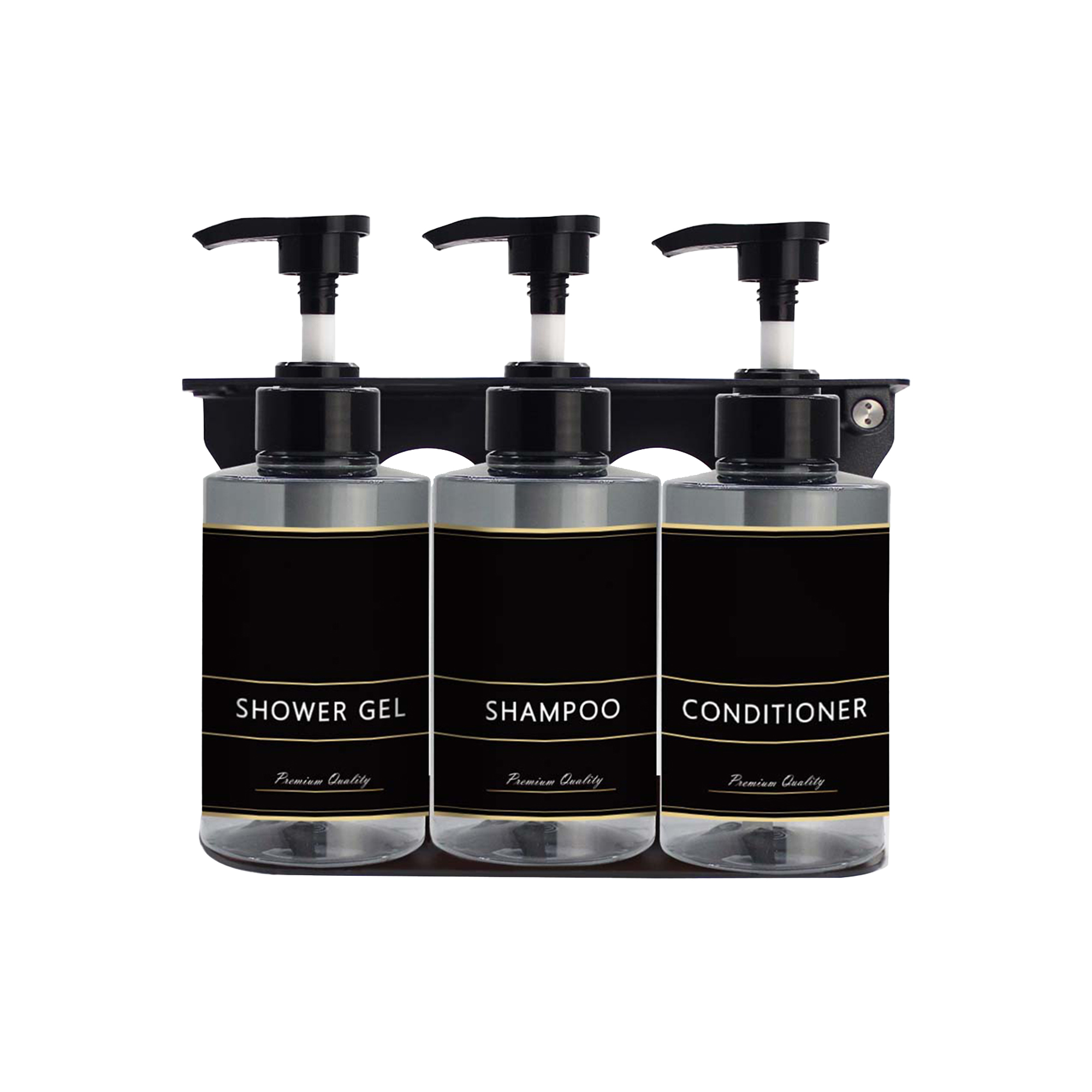 300ml Manual Soap Dispenser, ABS + SS, Set of 3