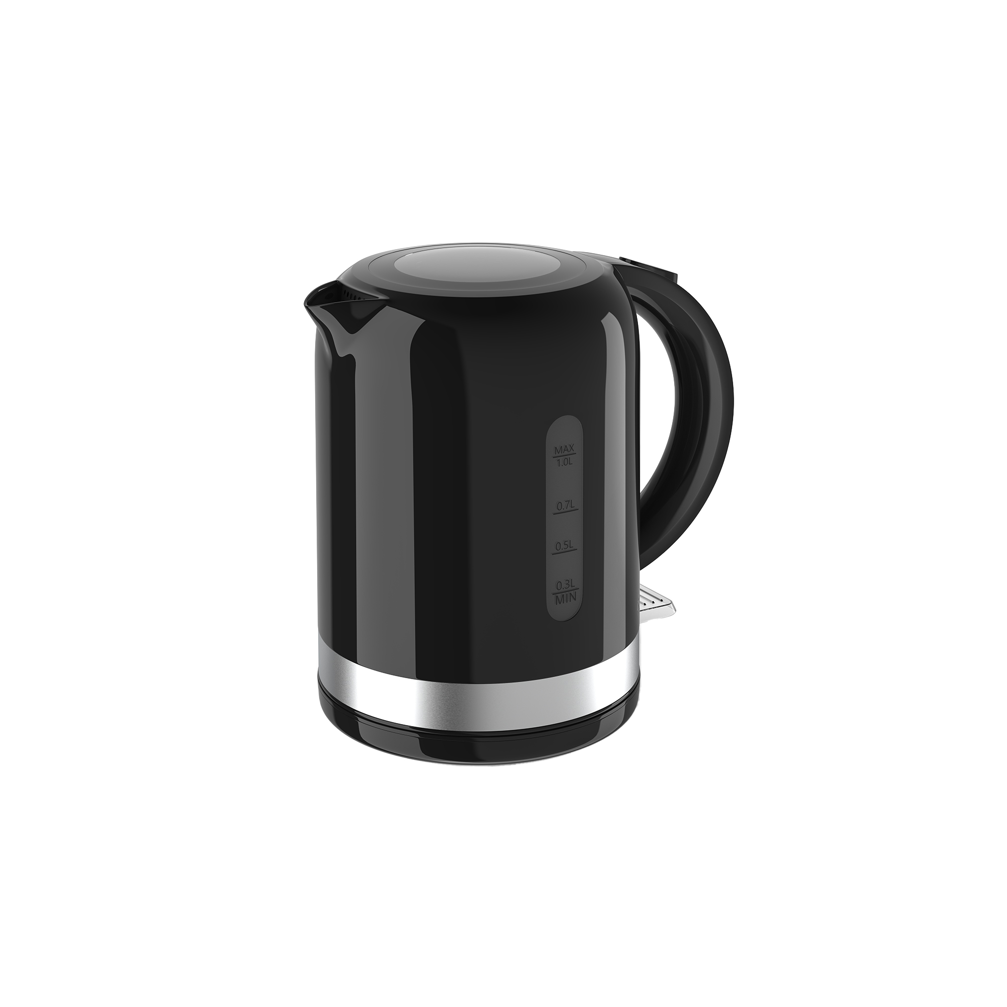 1L Black Electric Kettle, High-Grade ABS Material