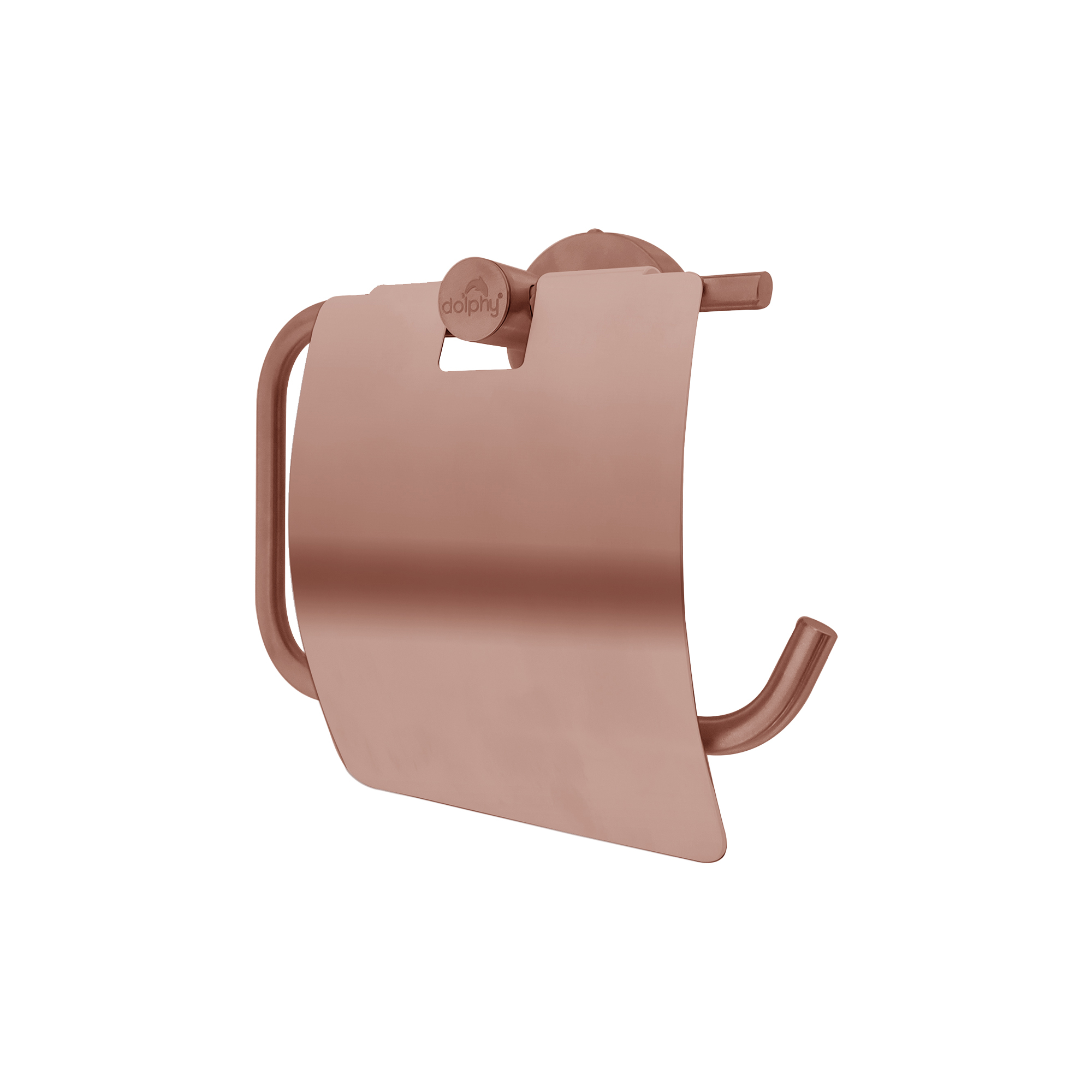 Manual Wall-Mounted Rose Gold Toilet Paper Roll Holder