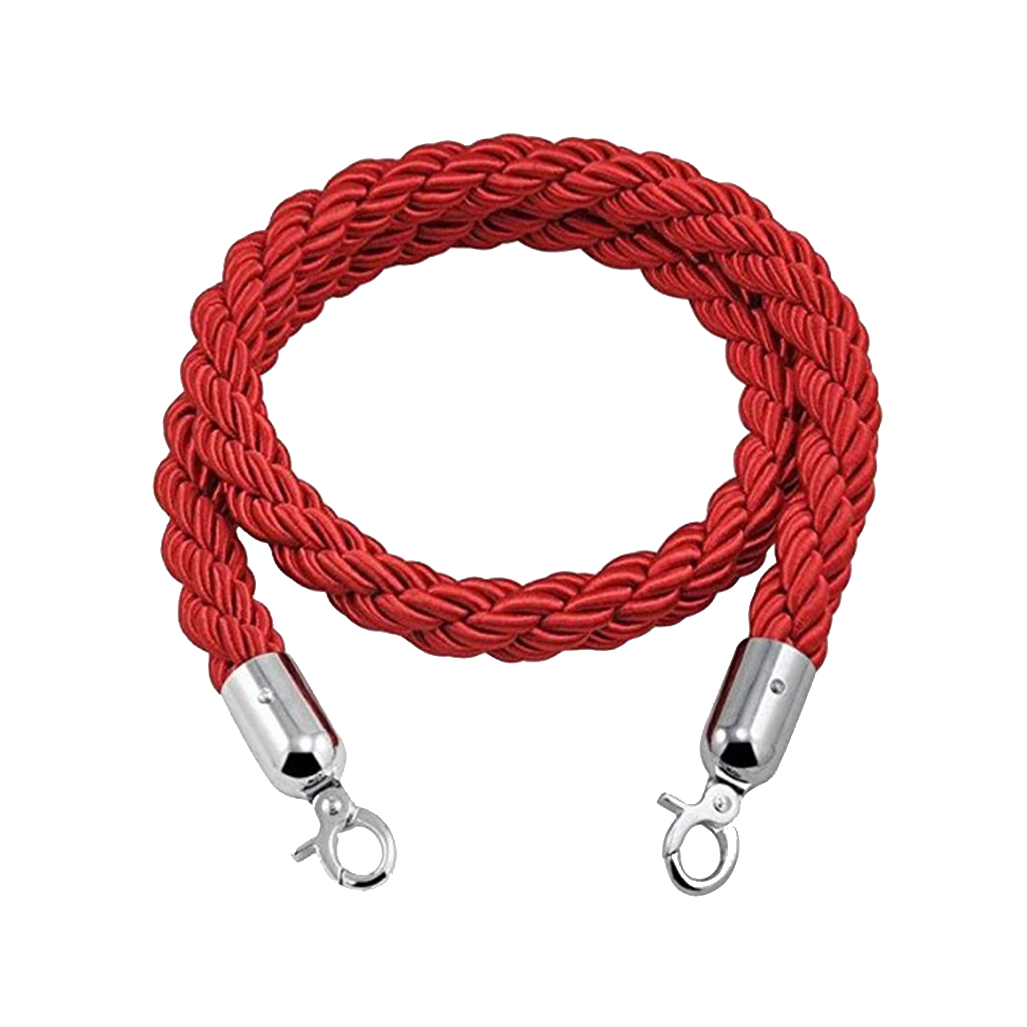 Red Twisted Queue Manager Rope with Silver Hook