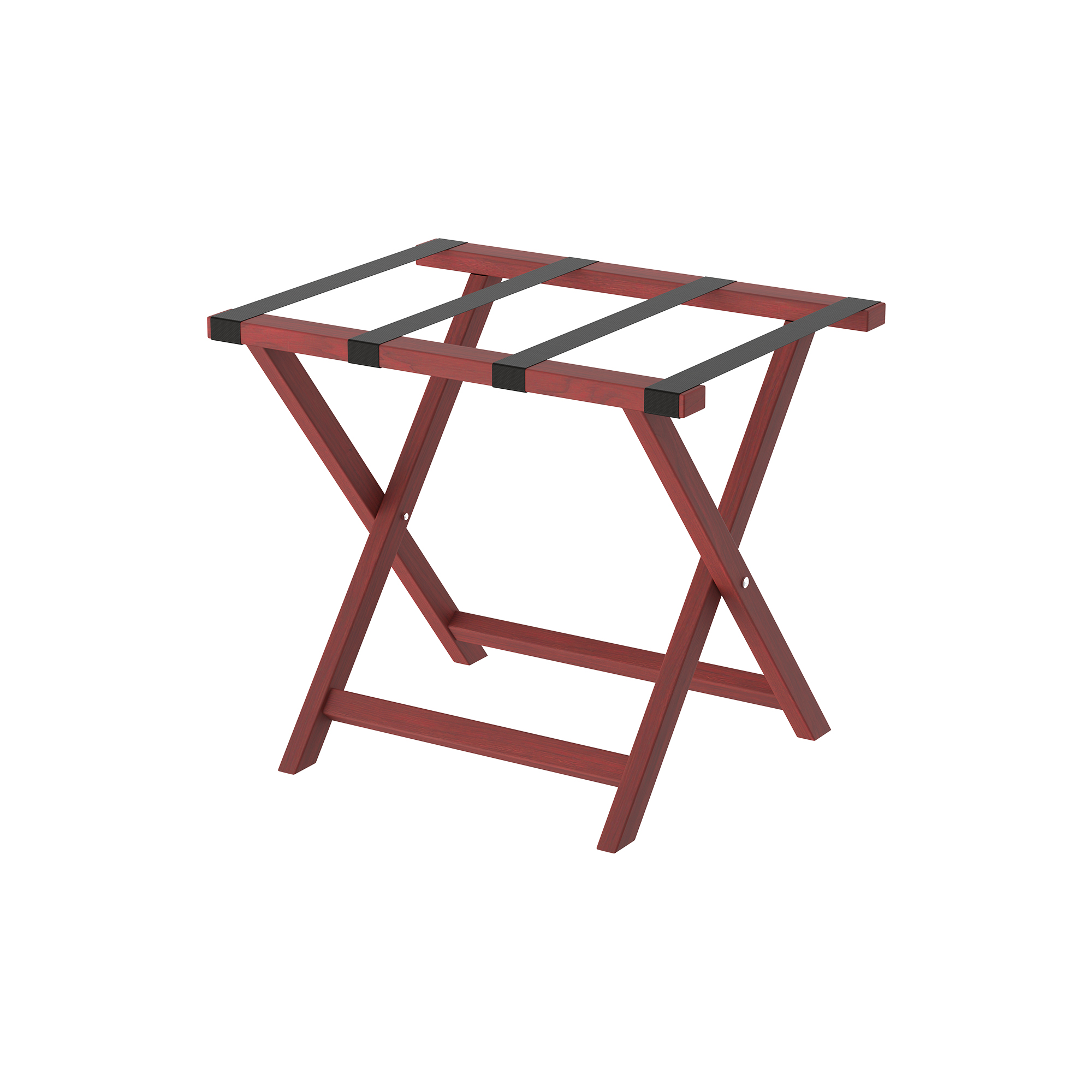 Cherry-Red Luggage Rack with Nylon Straps