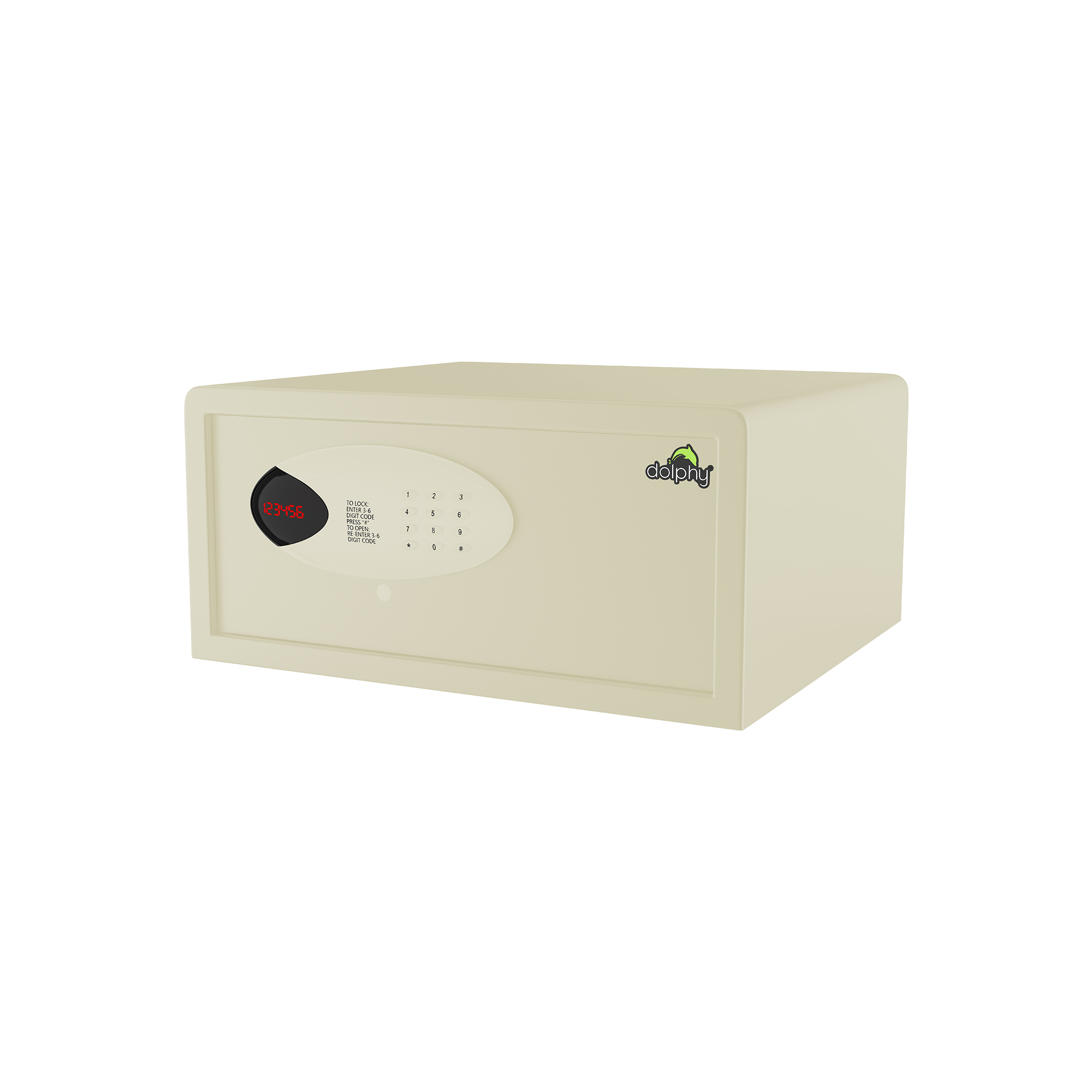 White Electric Safe with Powder Coating