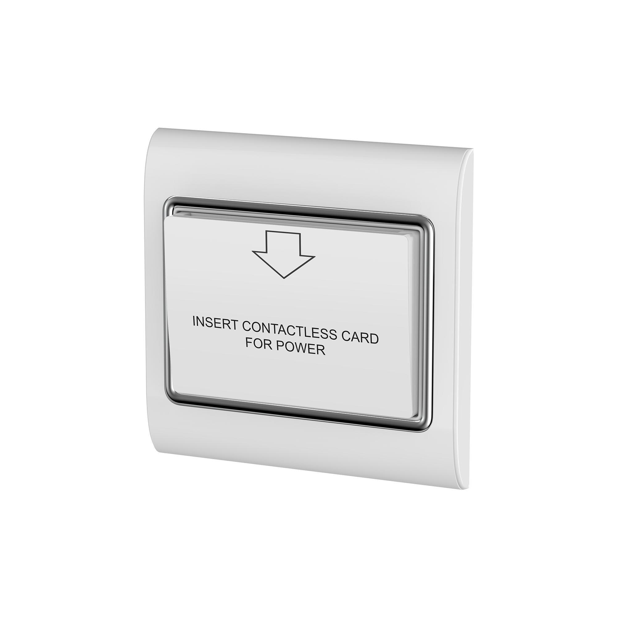 White RFID Door Lock with Key Card Switch