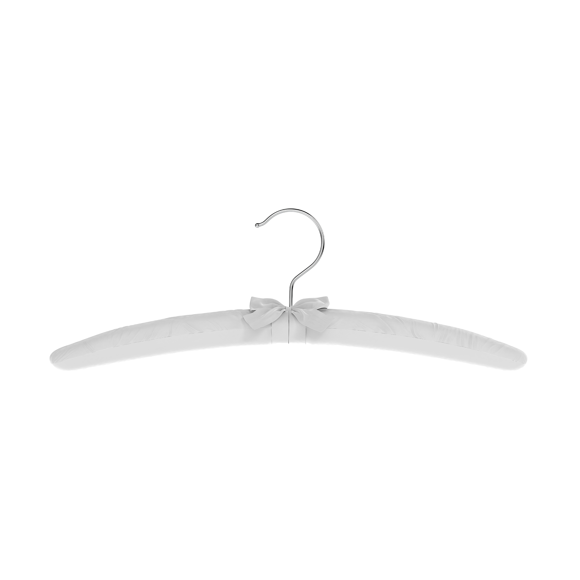 Beautiful Bow-Attached Hook Elegant Satin Hanger for Clothes