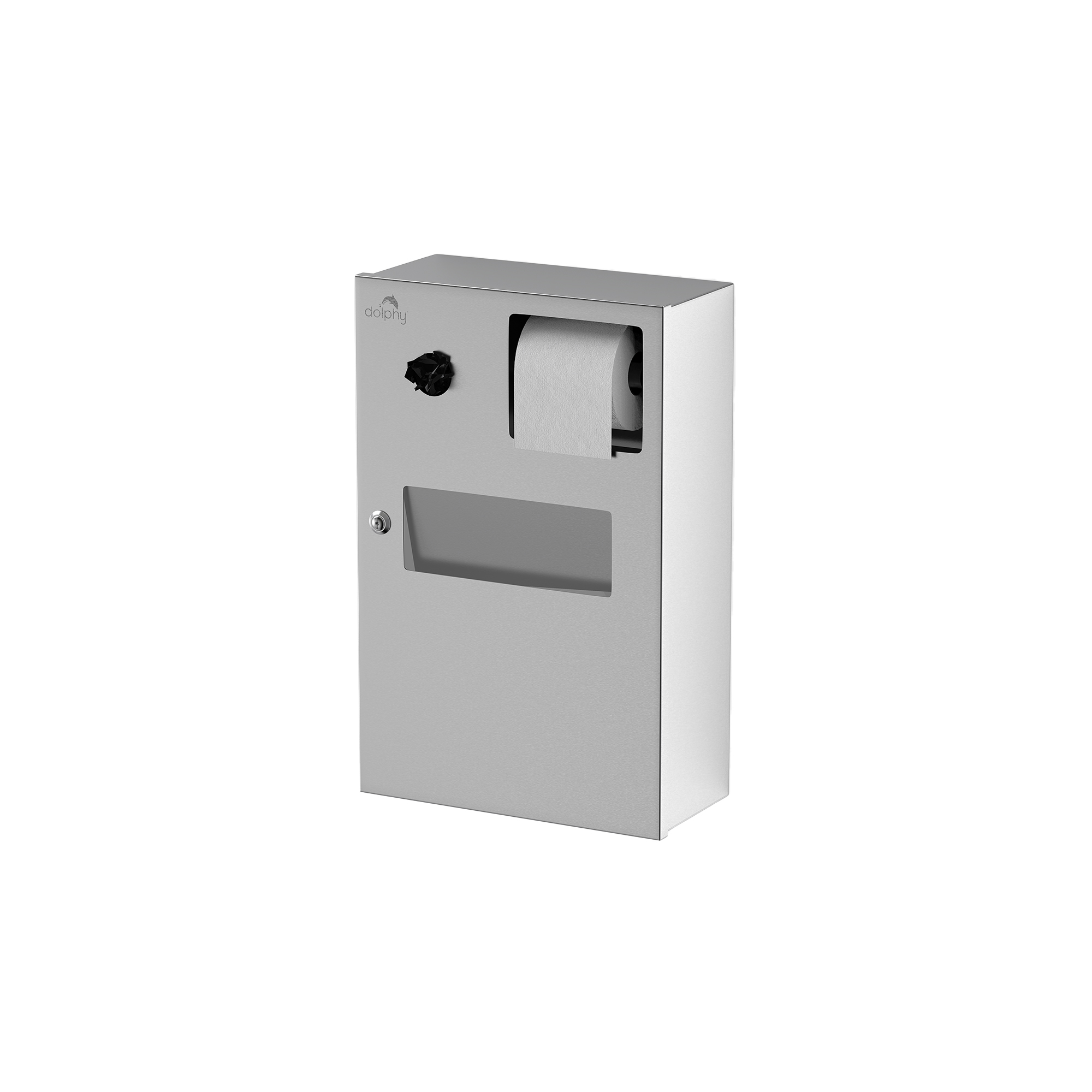 Silver 3-in-1 Sanitary Napkin Disposal for Toilet