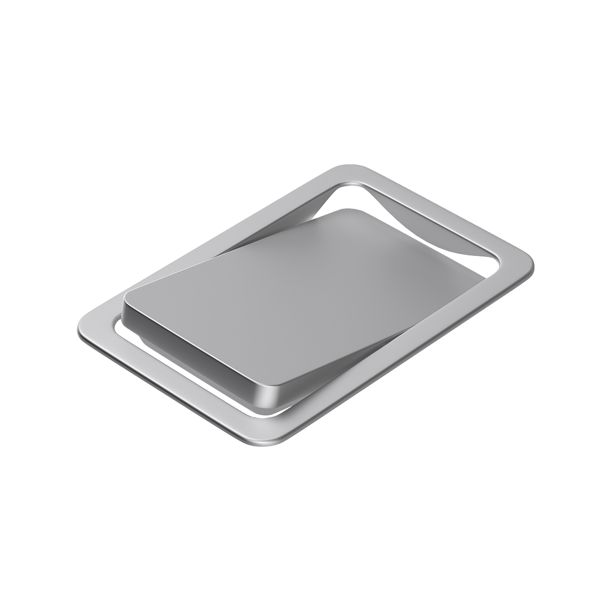 Rectangle-Shape Table-Mount Dustbin-Lid Swing Bin