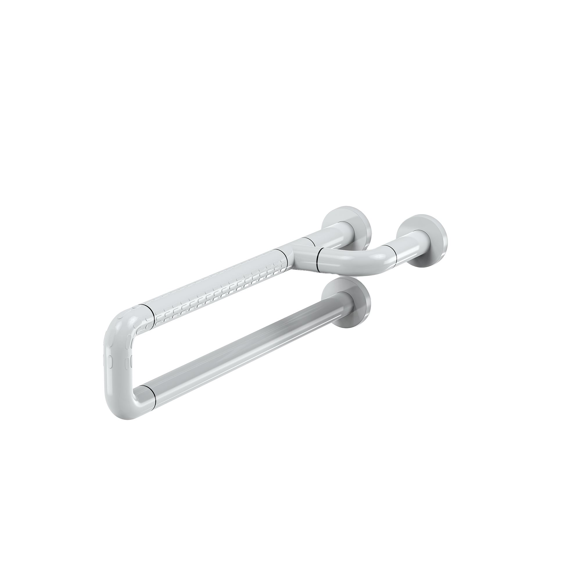 White Handicap Grab Bar, Tube-Coated