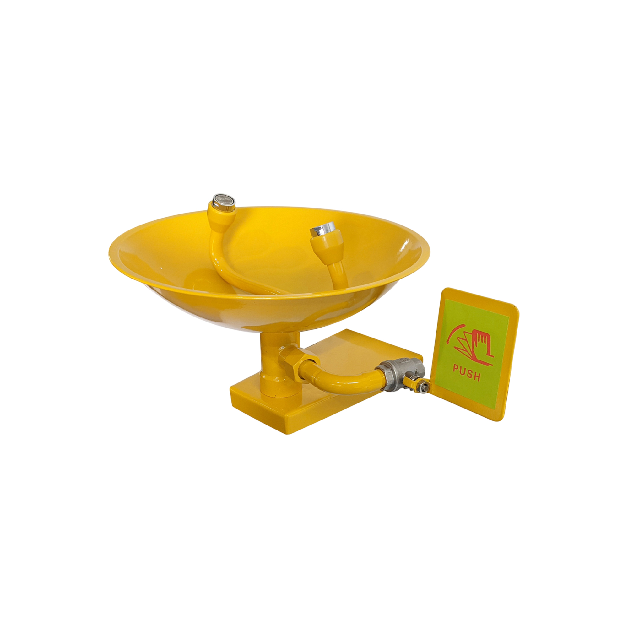 Yellow Eyewash Station with Head Bowl