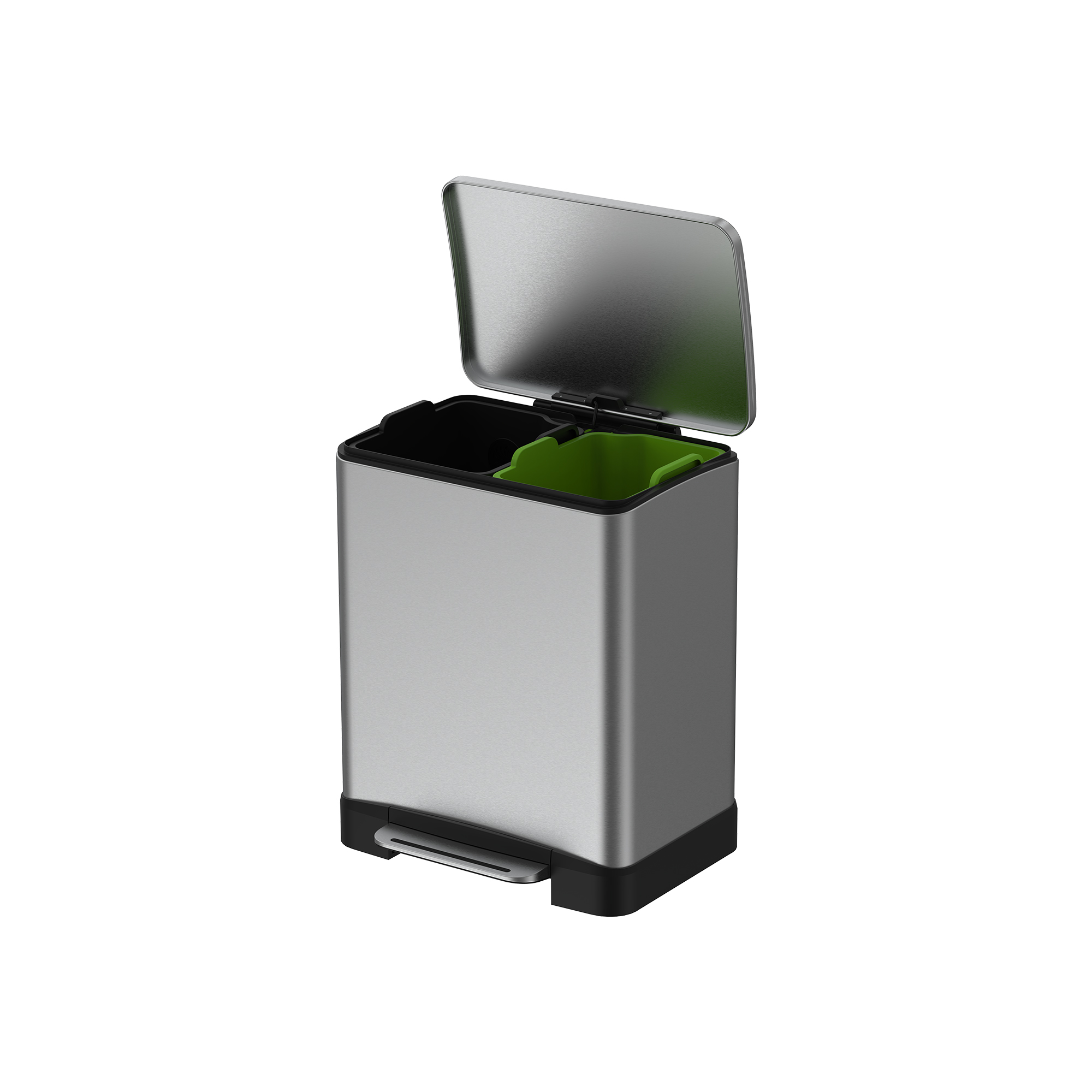 Rectangular Pedal Bin (2-Compartment, 10+9L)