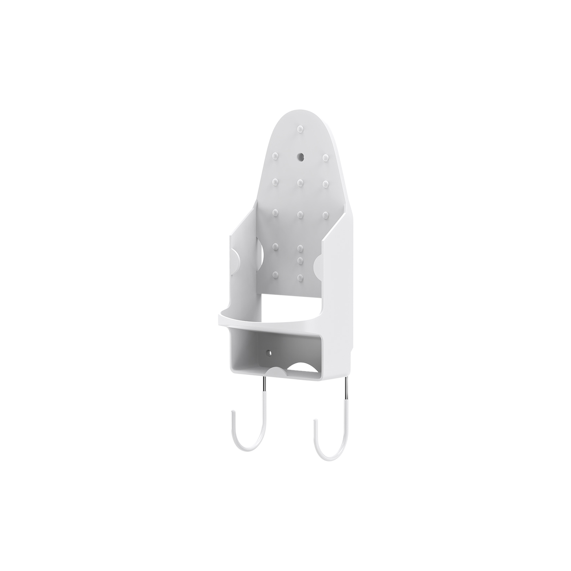 White Wall-Mounted Iron-Board Holder Hanger Stand