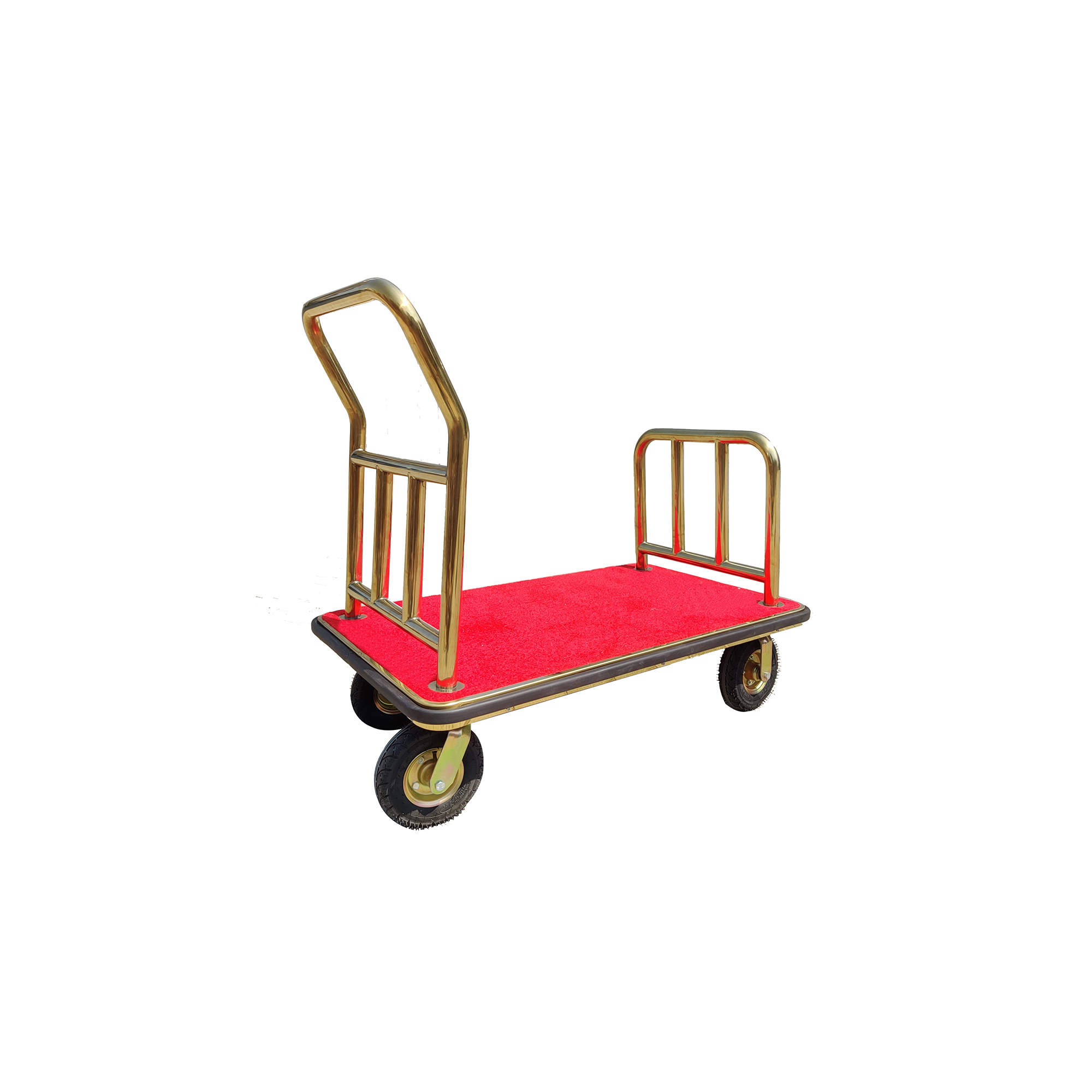 Gold Luggage Cart with Metal Material