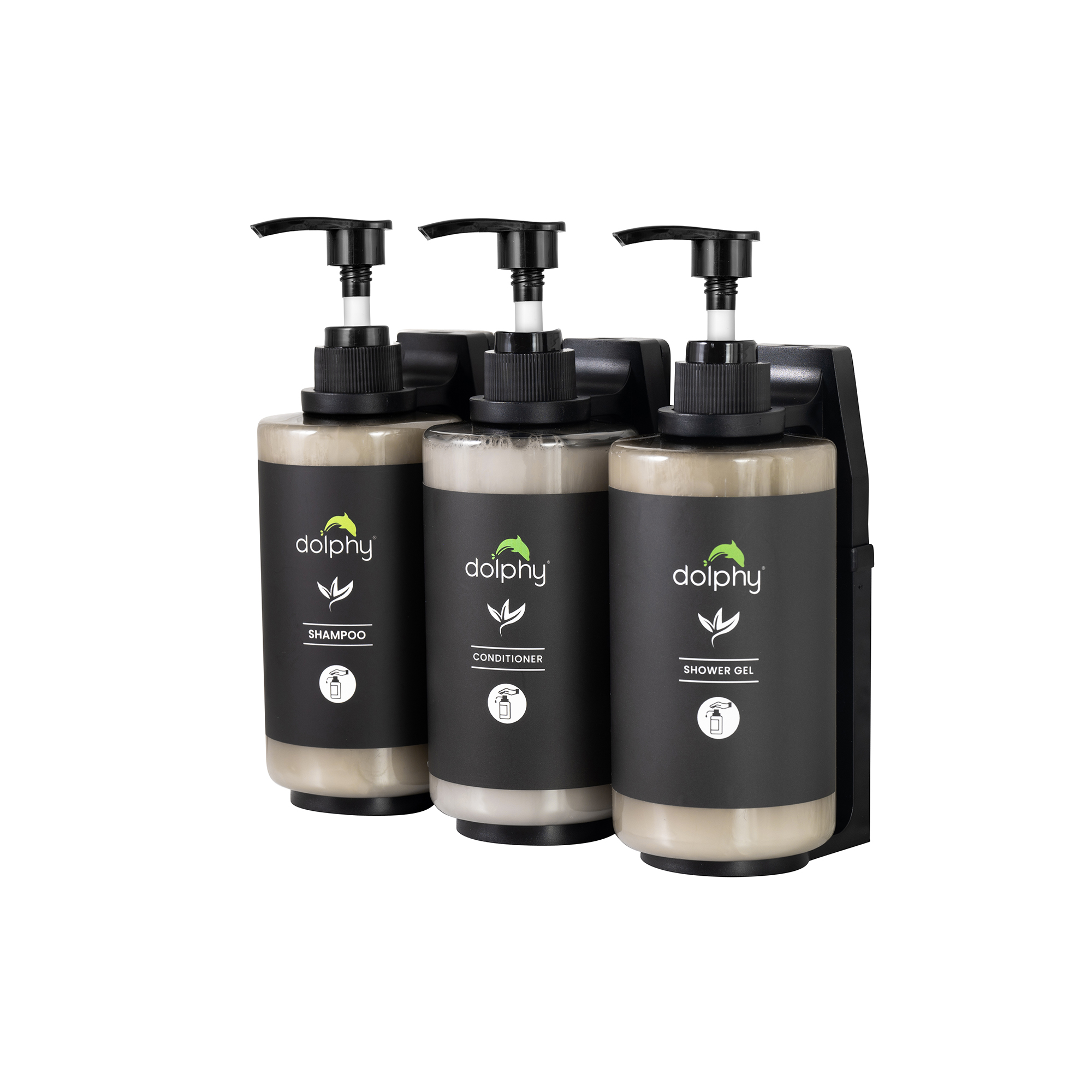 Set Of 3 Manual Pump Soap Dispenser Bottle