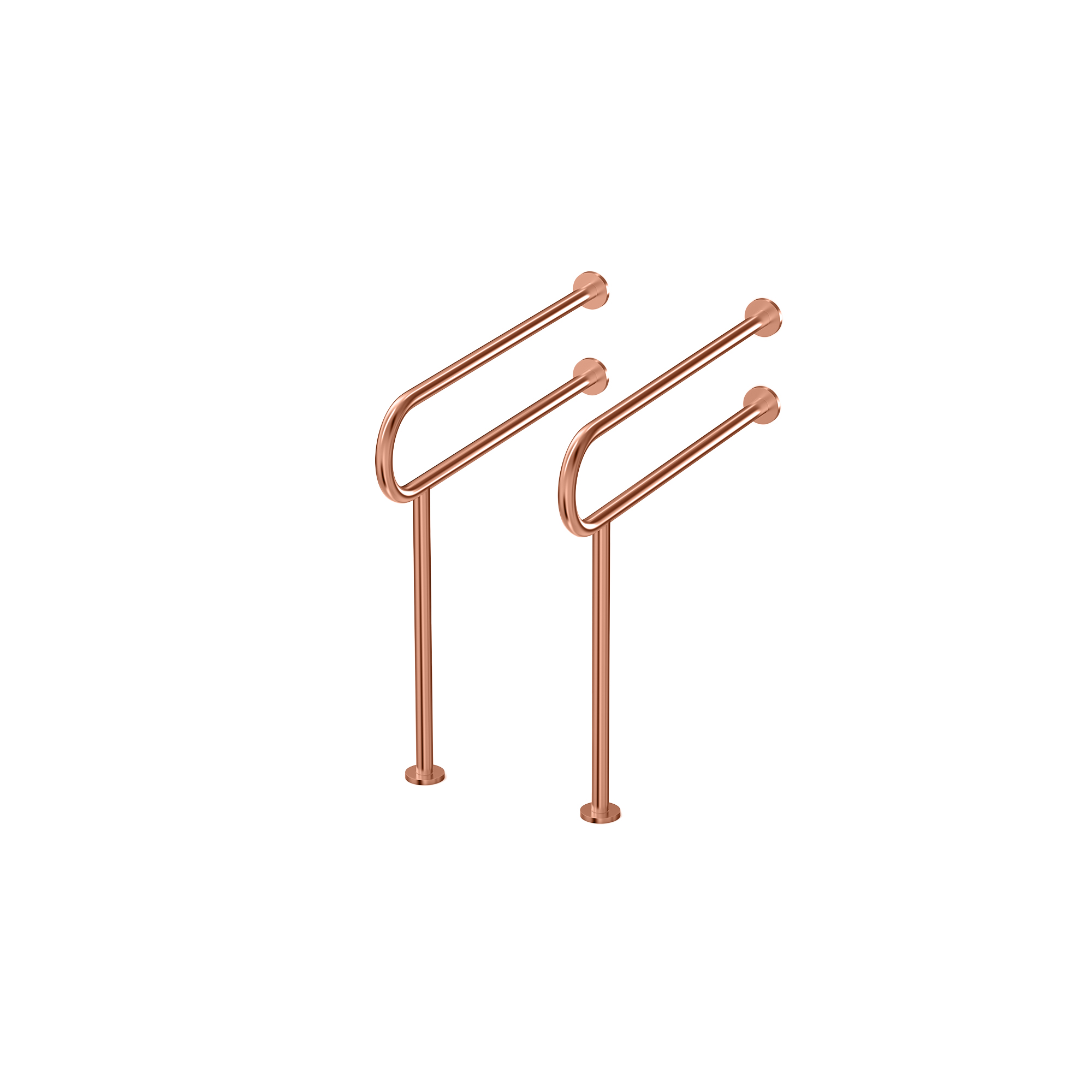 Wall-Mounted Rose Gold Handicap Grab Bar with Satin Finish