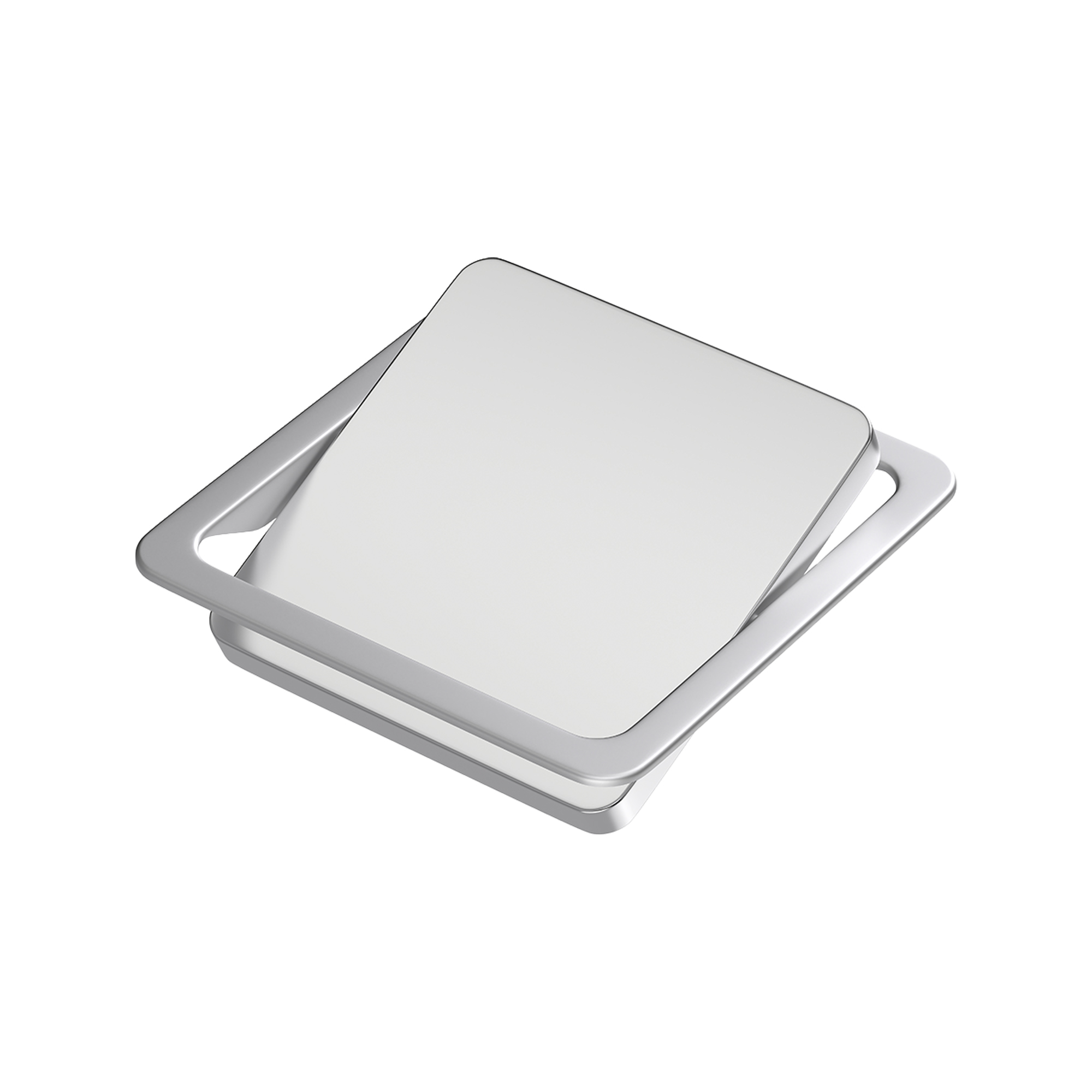 Square-Shape Table-Mount Dustbin-Lid Swing Bin