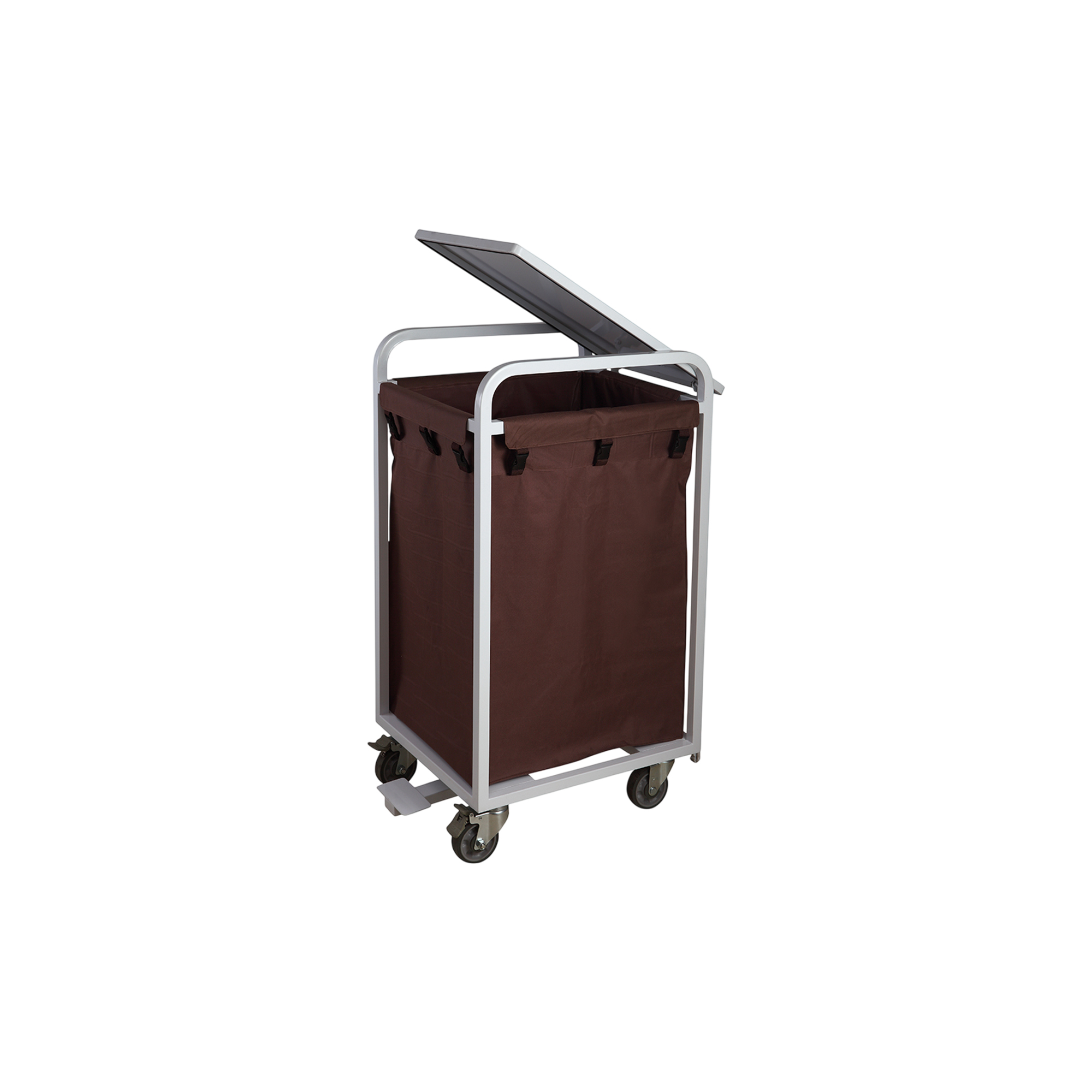 Brown Linen Cart and Laundry Trolley