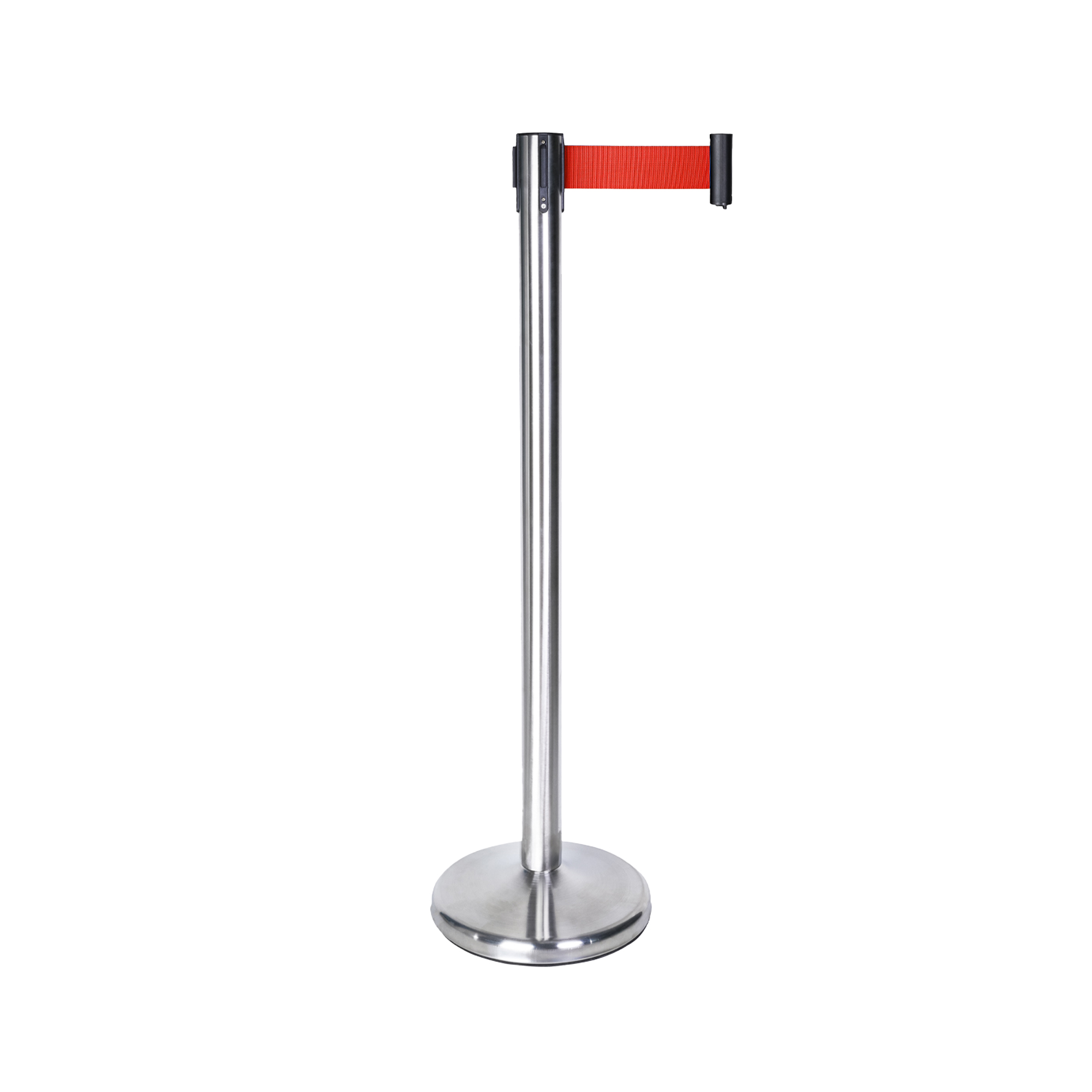 Silver Queue Manager Retractable Belt with Pole