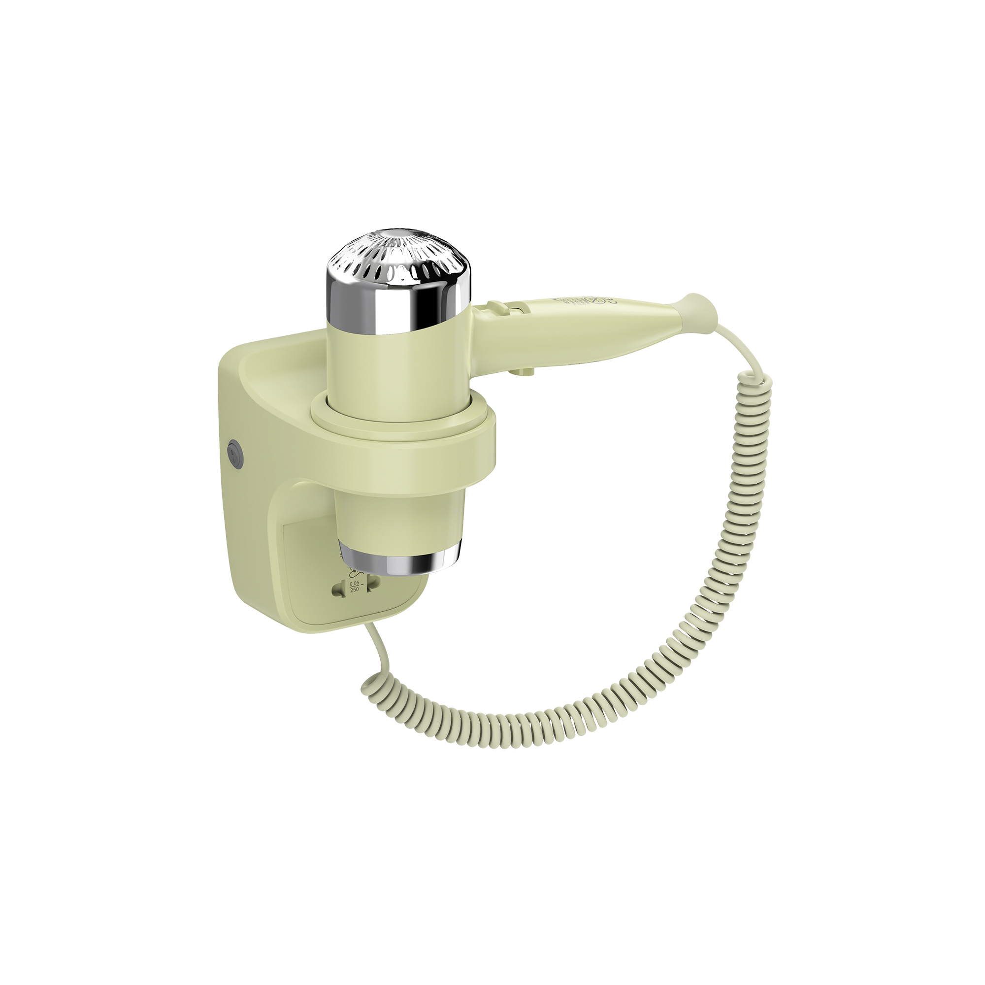 Wall-Mount Hair Dryer, Ivory Color