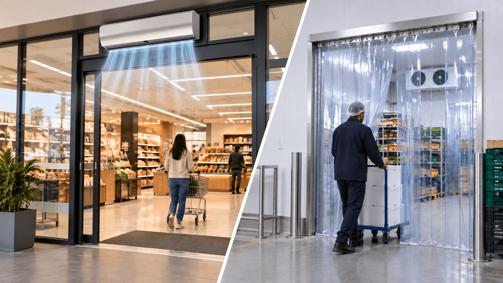 What Are Air Curtains & PVC Strip Curtains?
