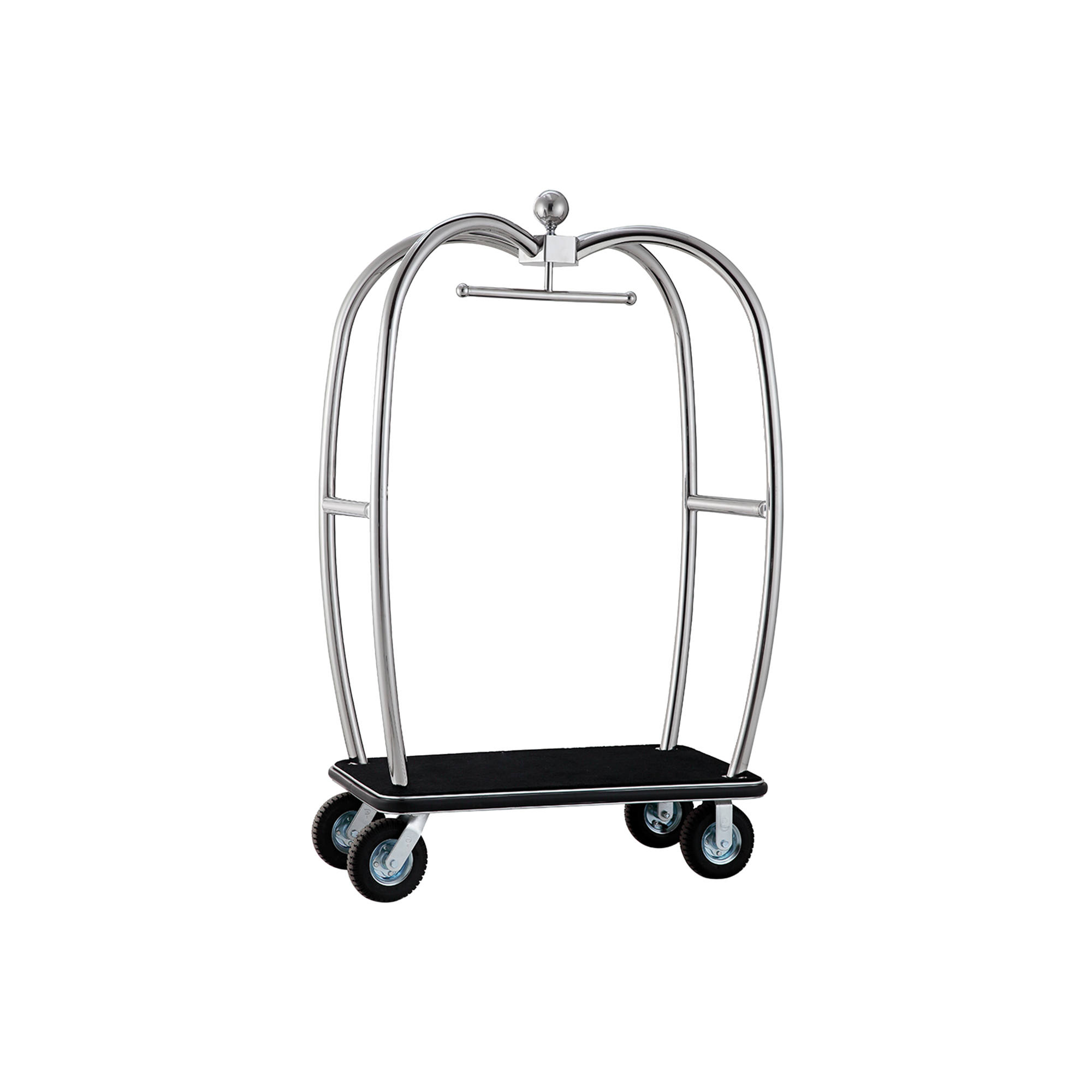 Stainless-Steel Hotel Luggage Trolley