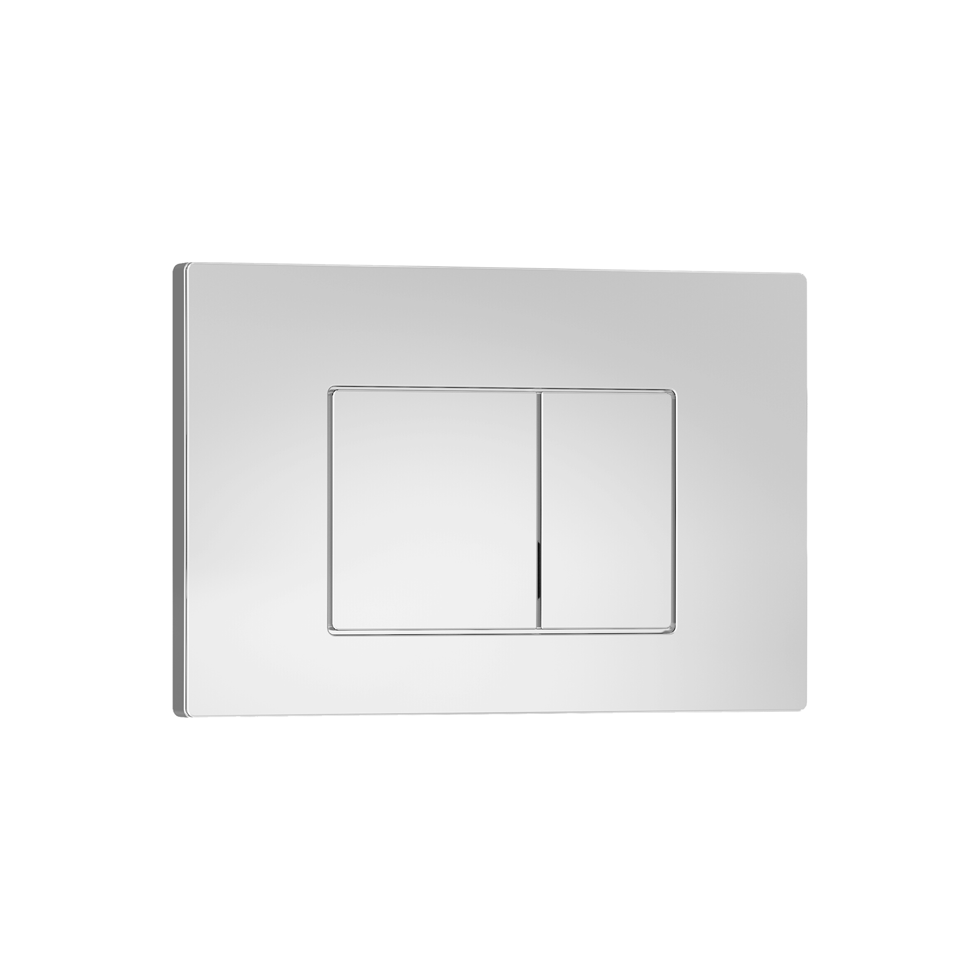 Chrome Dual-Flush Control Plate for Concealed Cistern