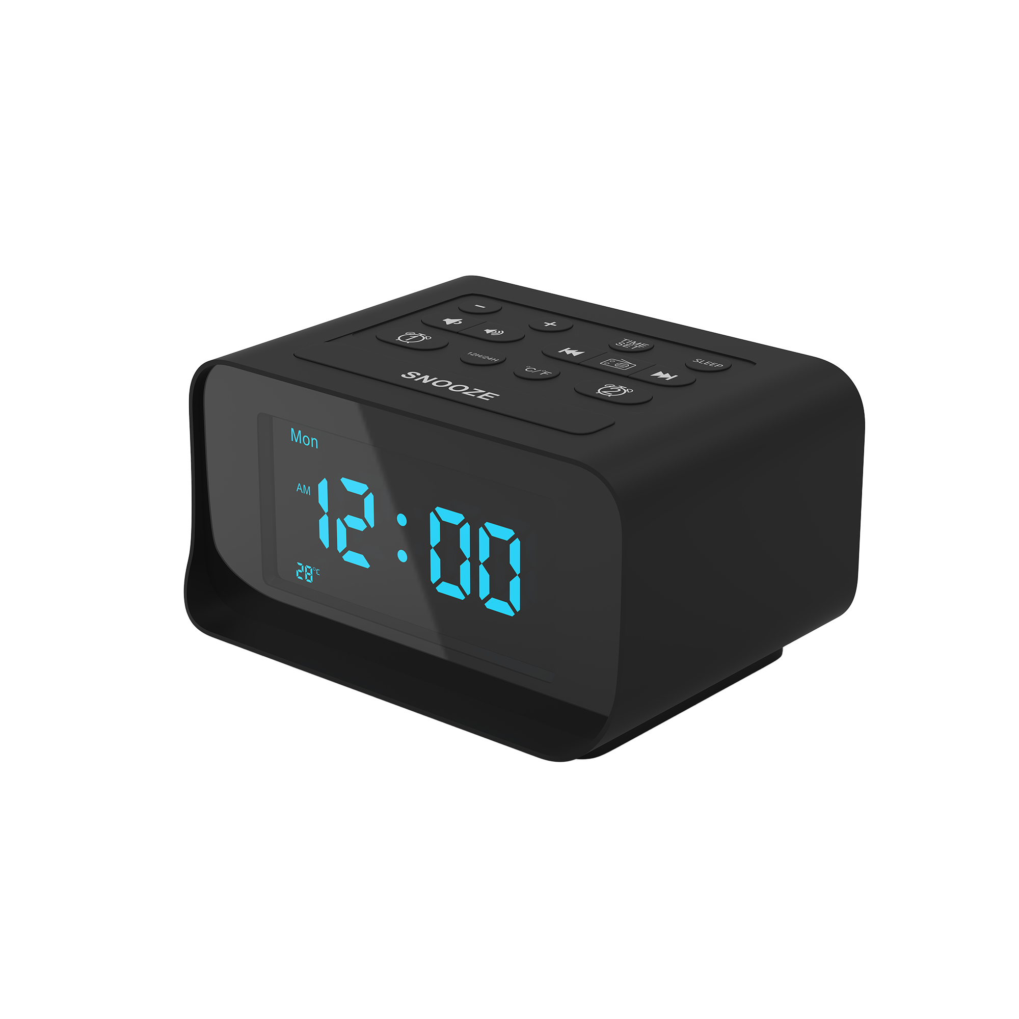 Black Multifunction Dock Station with LED Display