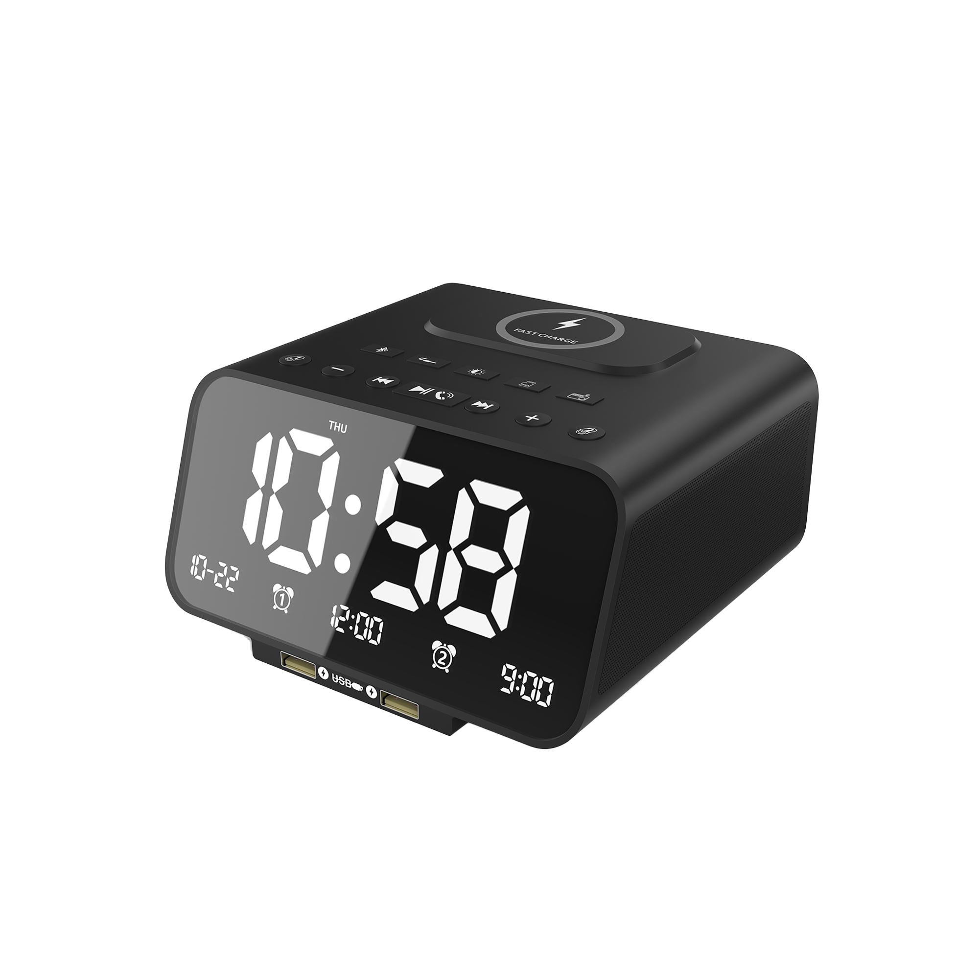 Black Dock Station with LED Display