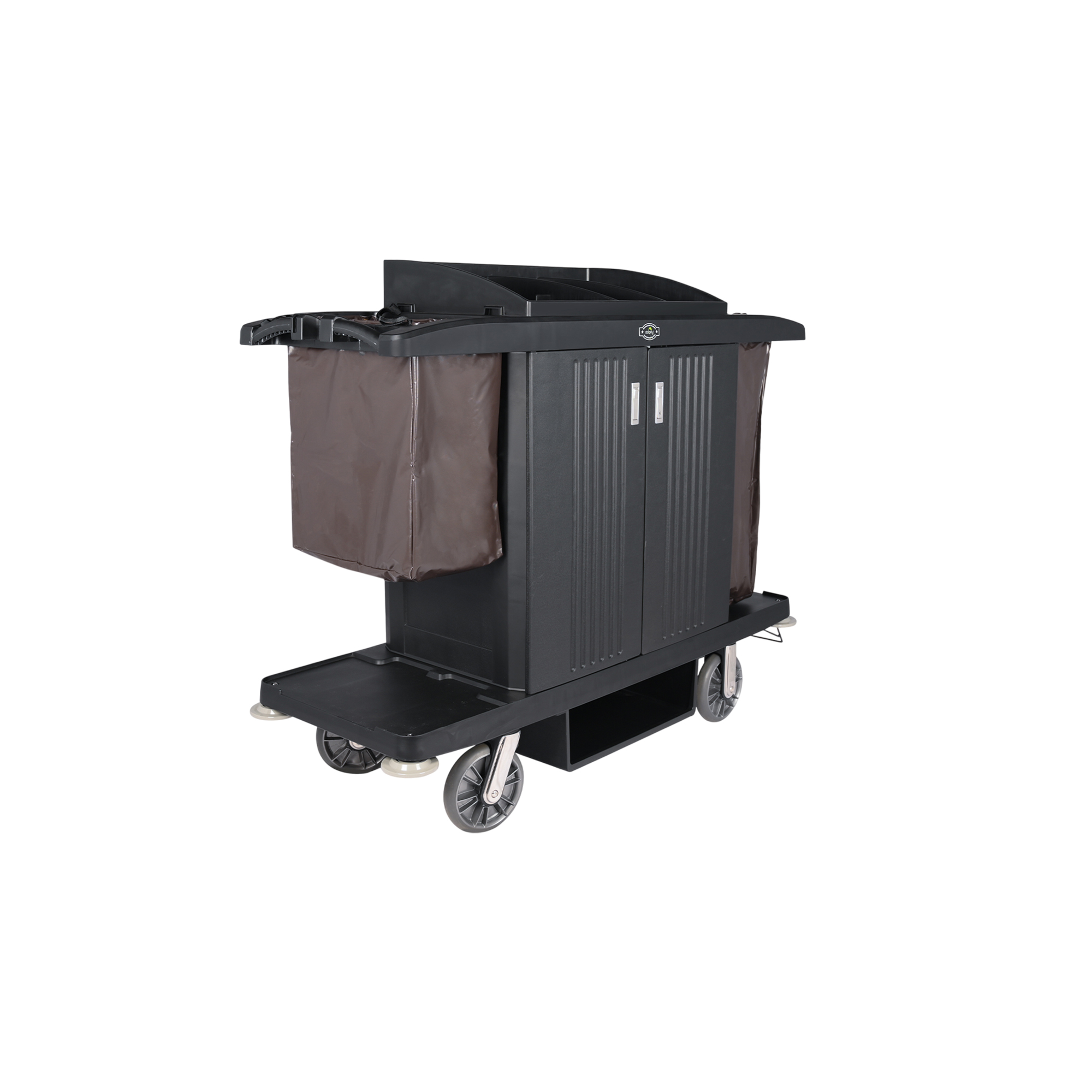 Black Polypropylene Housekeeping Trolley