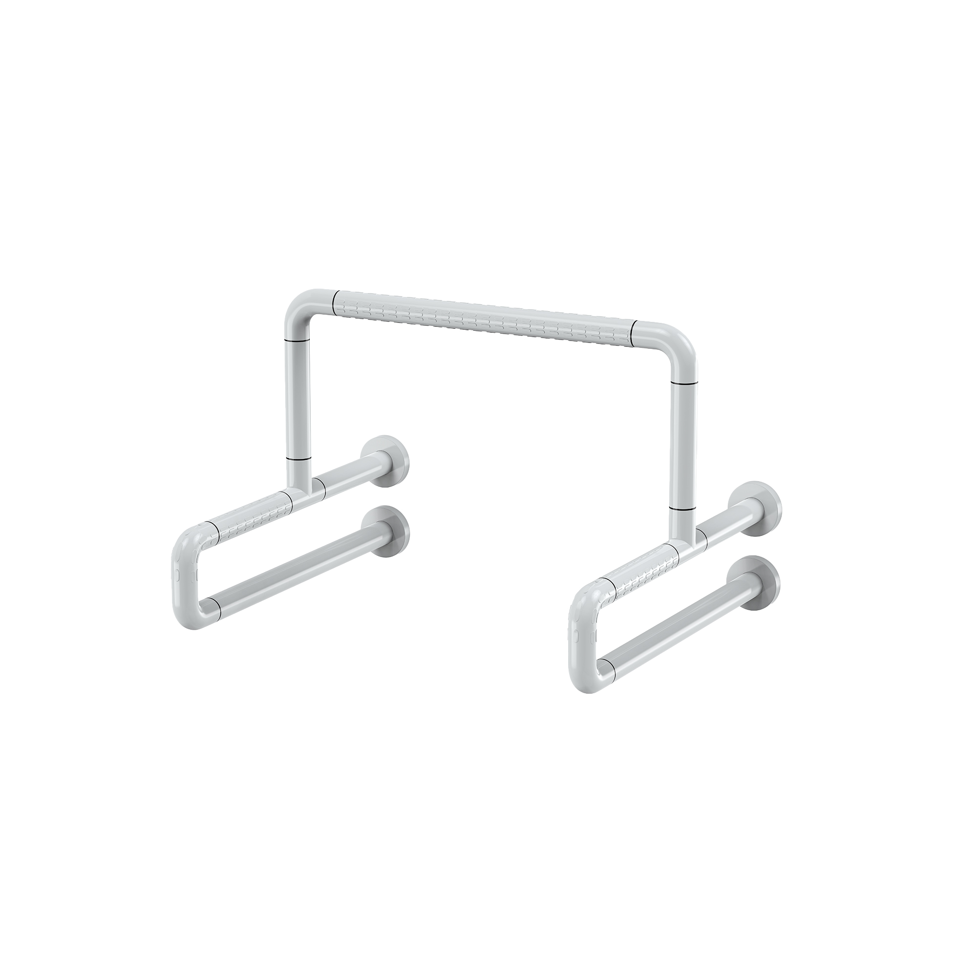 White Tube-Coated Handicap Grab Bar