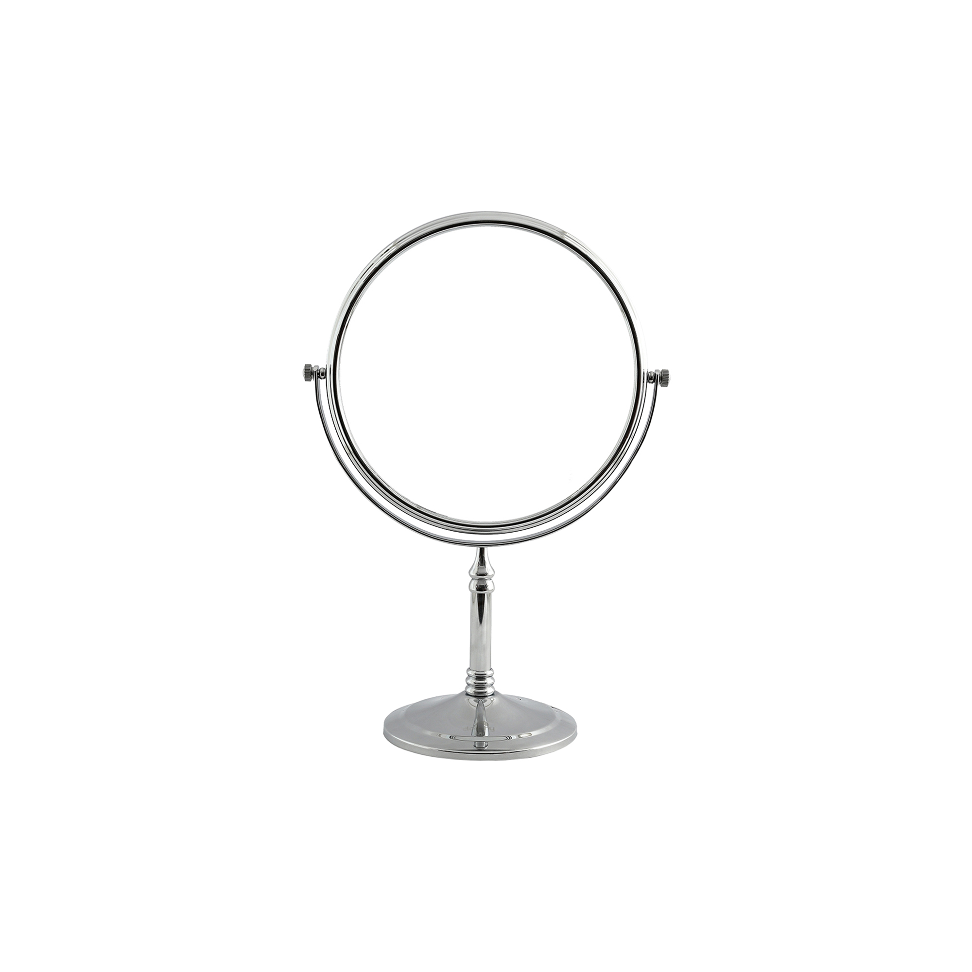 Stainless-Steel Round Magnifying Mirror, Silver, 8 Inch