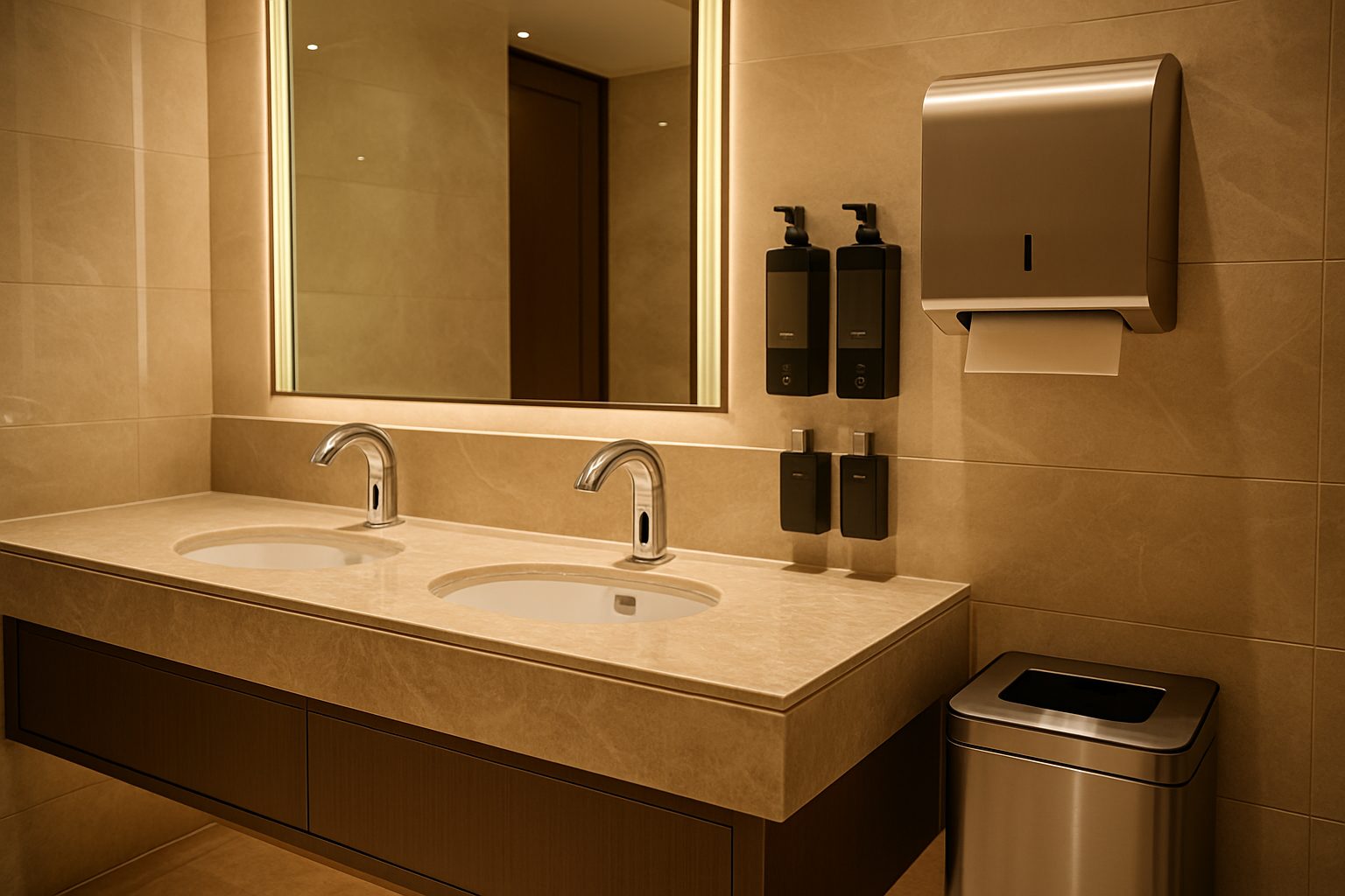 Designing Premium Hotel Washrooms: Coordinated Finishes across Taps and Dispensers