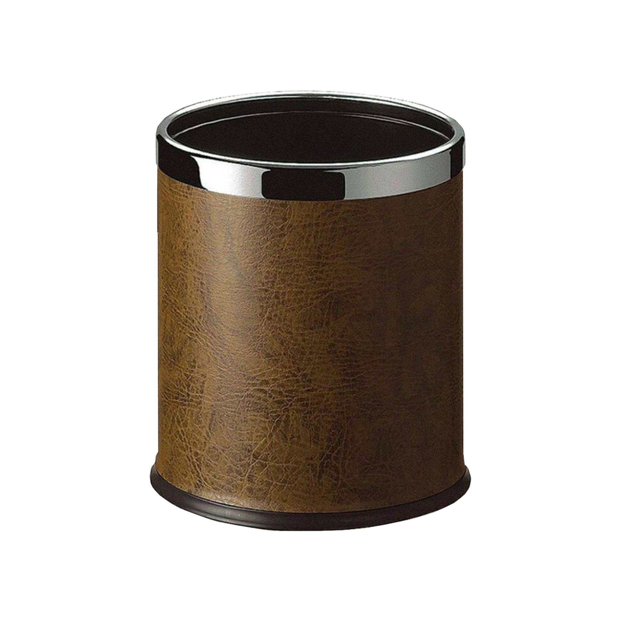 10L Oval Double-Layer Black Dustbin
