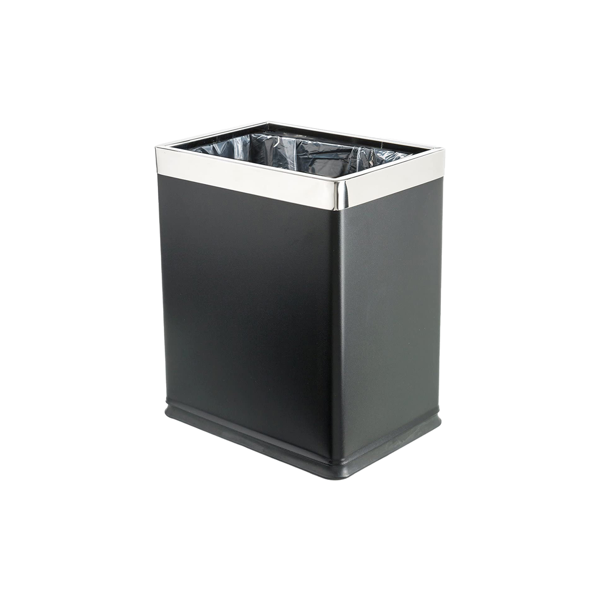 10L Black Stainless-Steel Dustbin