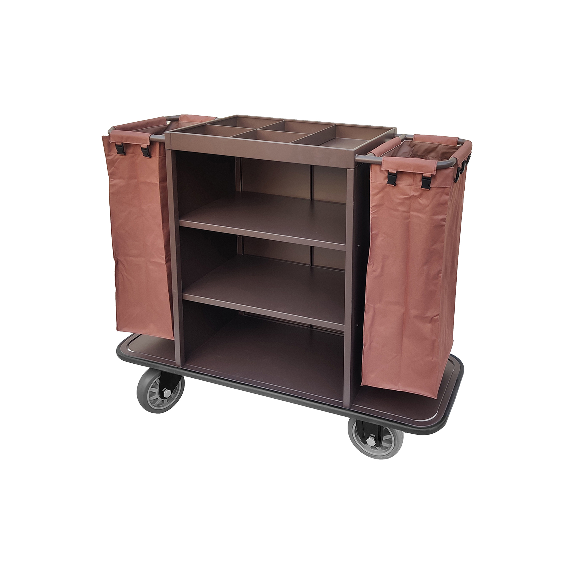 Brown Housekeeping Service-Cleaning Trolley, Metal