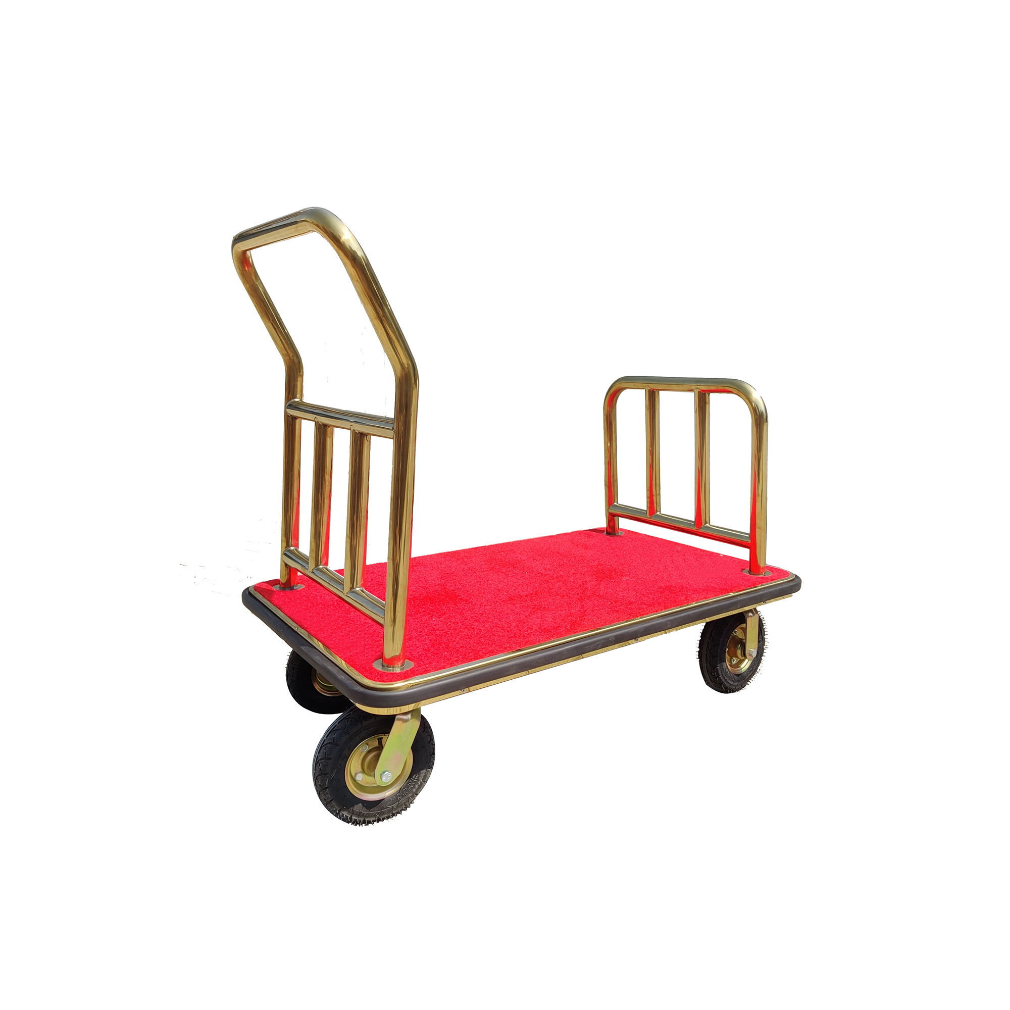 Gold Luggage Cart with Metal Material