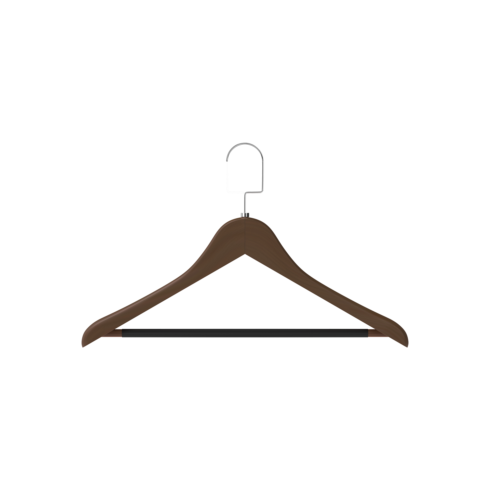 Brown PVC Tube on Round-Bar Coat Hanger